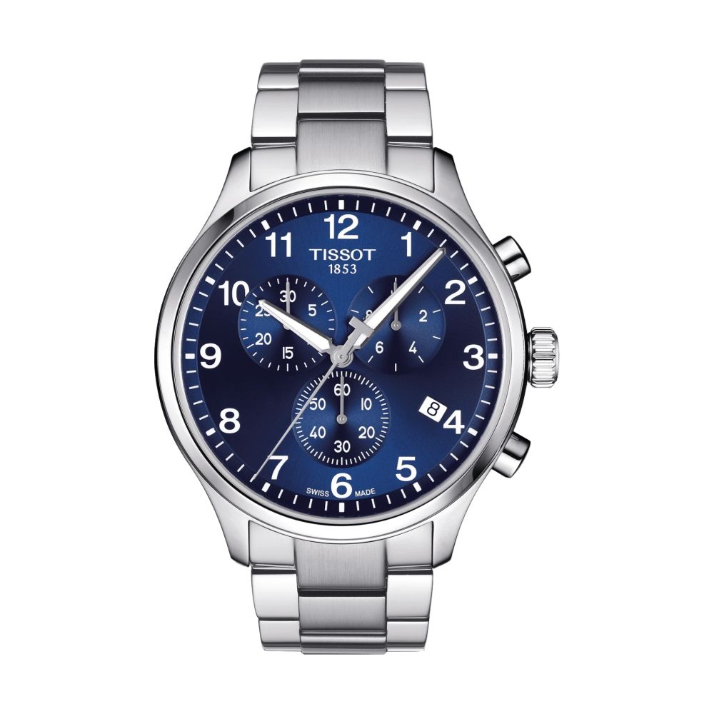 Chrono XL Classic Blue Dial Men's Watch - Waterproof Stainless Steel Analog Wristwatch for Business, Casual & Formal Wear