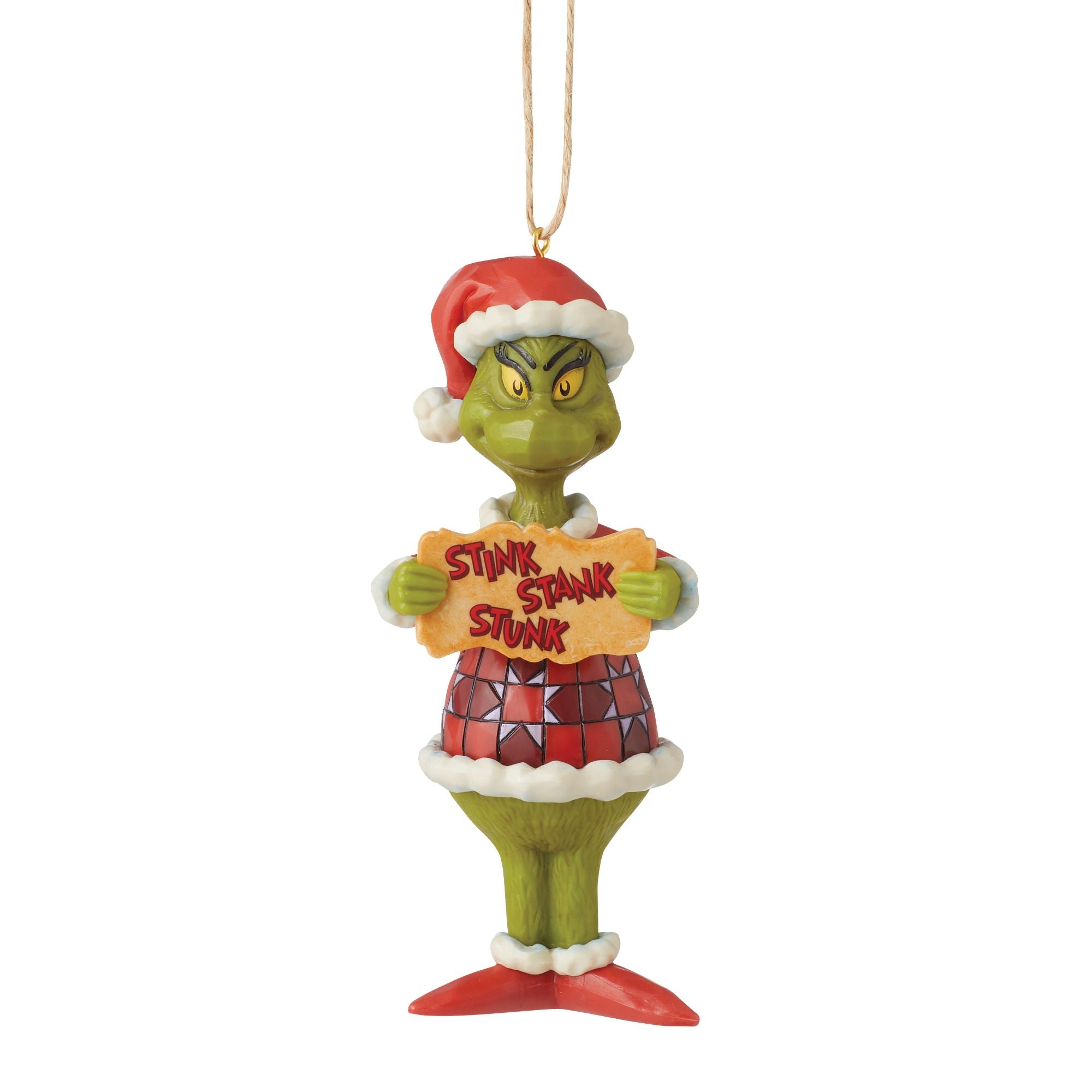 Grinch Stink Stank Stunk PVC Christmas Ornament - Fun Holiday Decoration for Tree, Home & Office Party Decor