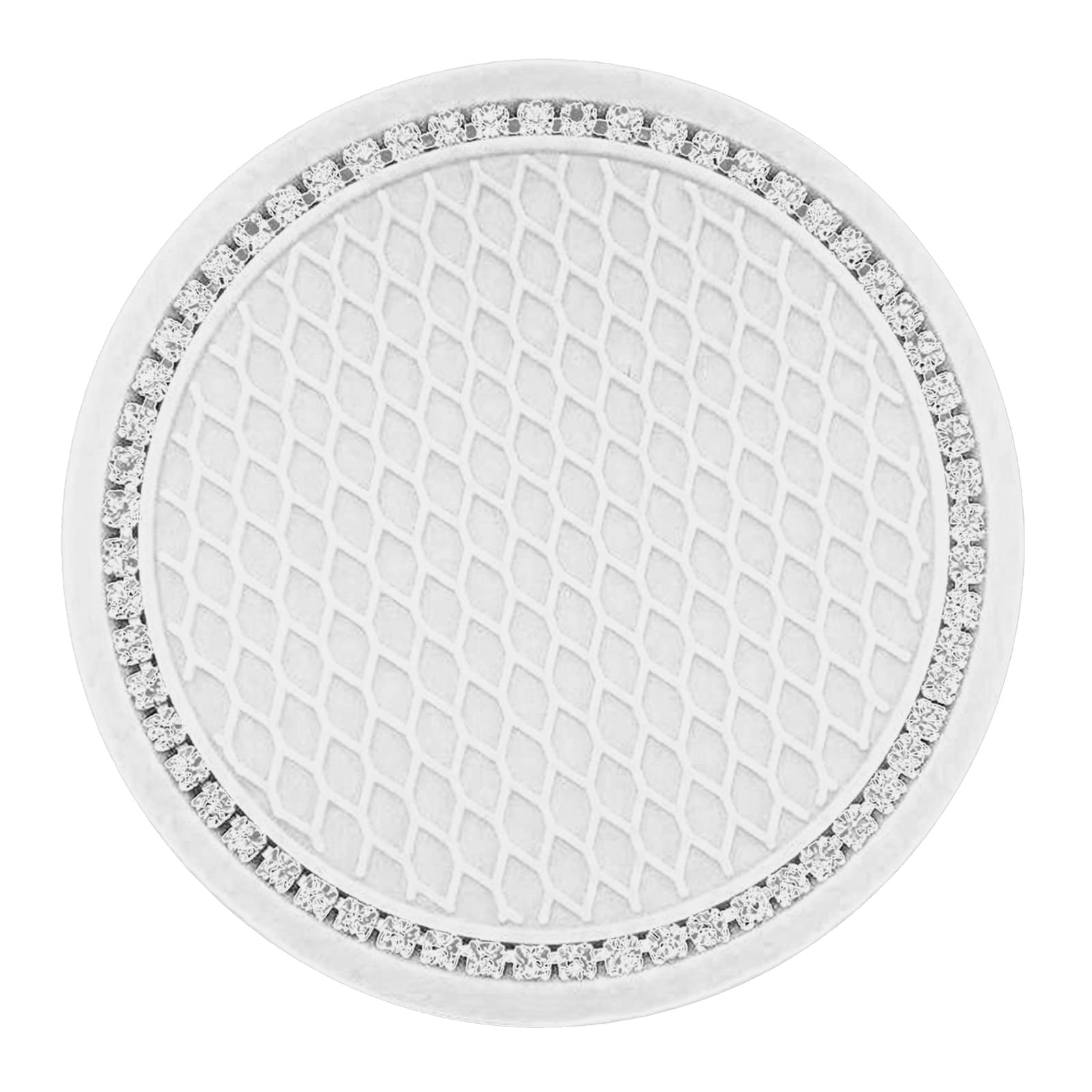 Saterkali Lightweight Heat-Resistant Anti-Slip Car Cup Coasters (2-Pack) - Round Luminous White Cup Holders for Coffee, Drinks & Beverages - Perfect for Cars, Trucks & SUVs