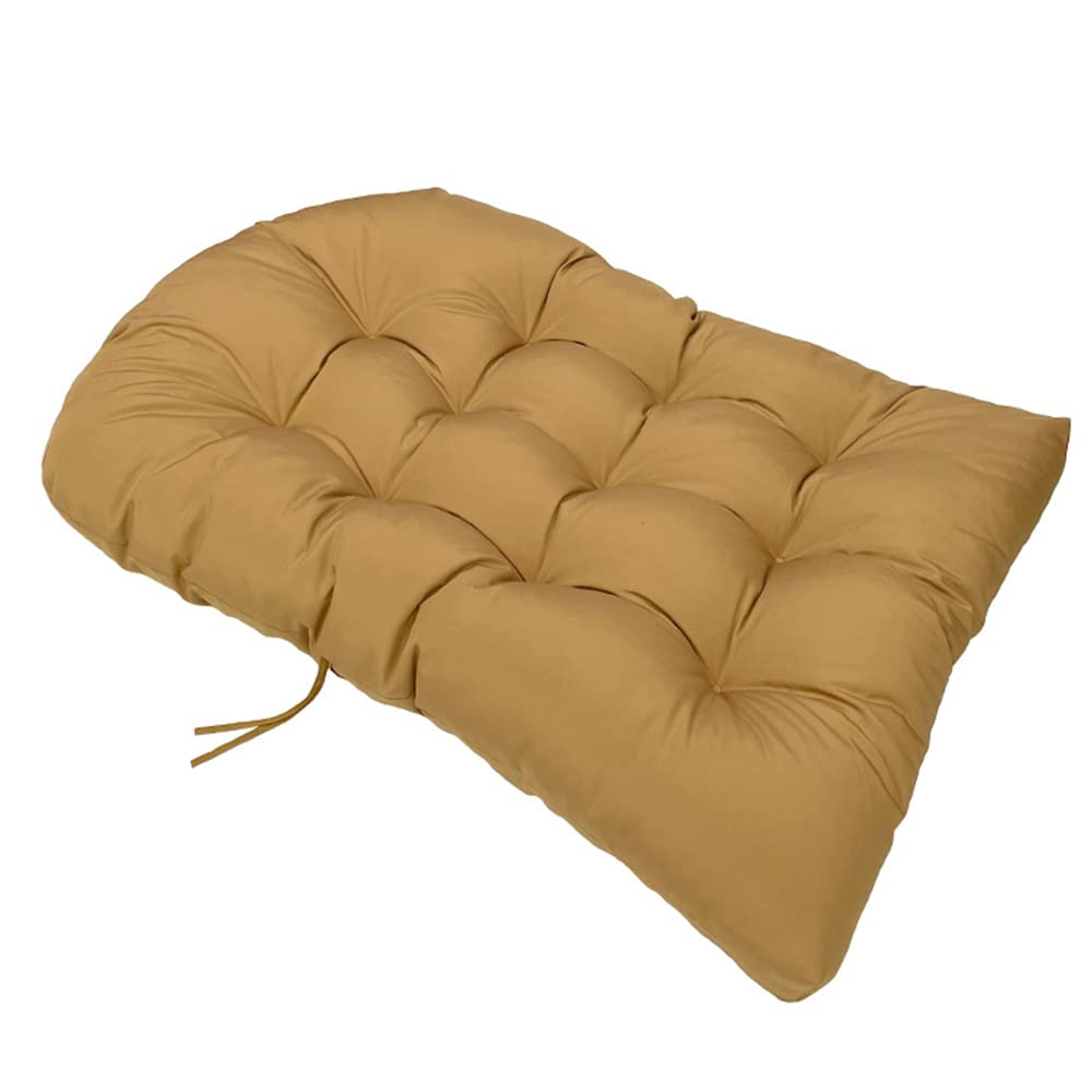 YHKJ Hanging Basket Chair Cushions - Waterproof Indoor/Outdoor Swing Chair Pad (47.2×35.4in) - Soft Thick Comfortable Garden Patio Hammock Cushion in Khaki - Perfect for Porch, Balcony & Backyard Relaxation