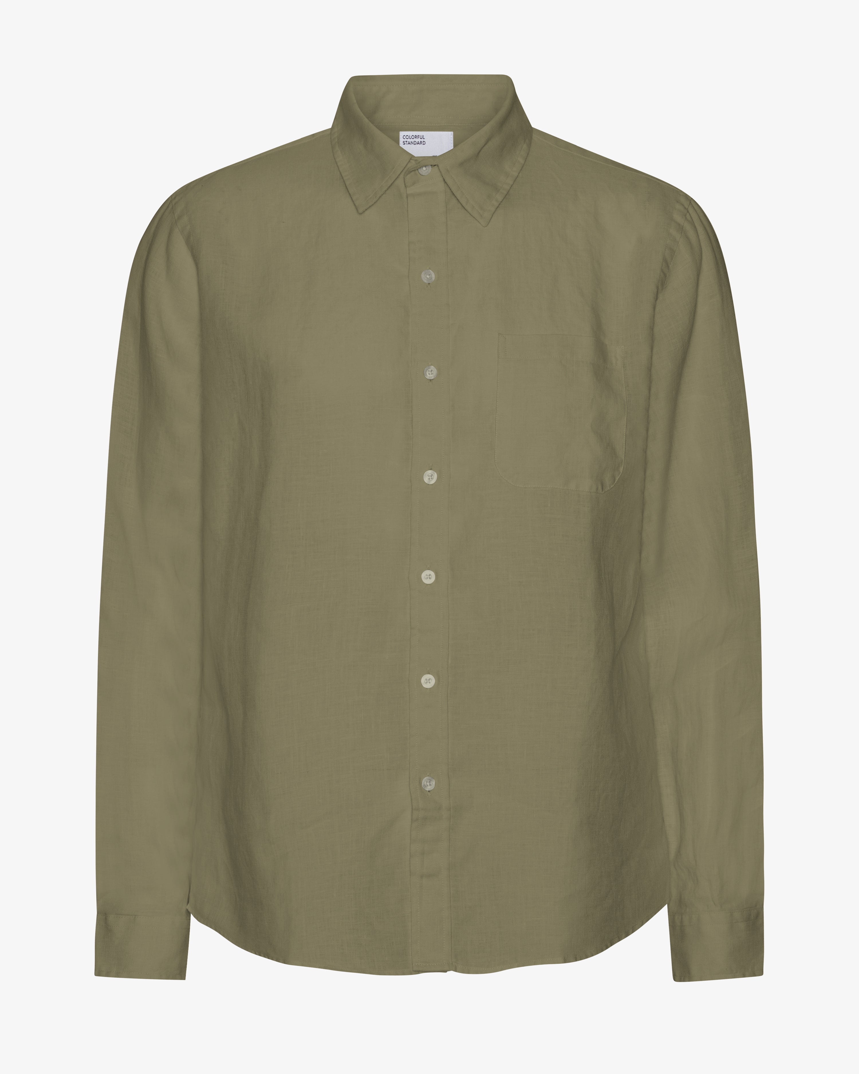 Premium Linen Shirt for Men - Breathable & Comfortable Dusty Olive Casual Button Down Shirt - Perfect for Summer, Beach, Travel & Outdoor Activities