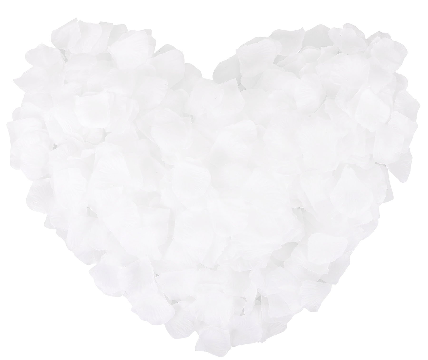 1000Pcs White Artificial Jasmine Rose Petals for Wedding Decorations - Bulk Silk Flower Petals for Romantic Nights, Anniversary Party, Bridal Shower & Table Scatter (White) - Perfect for Wedding Aisle, Bed Decoration, Spa Bath & Candlelight Dinner Setup
