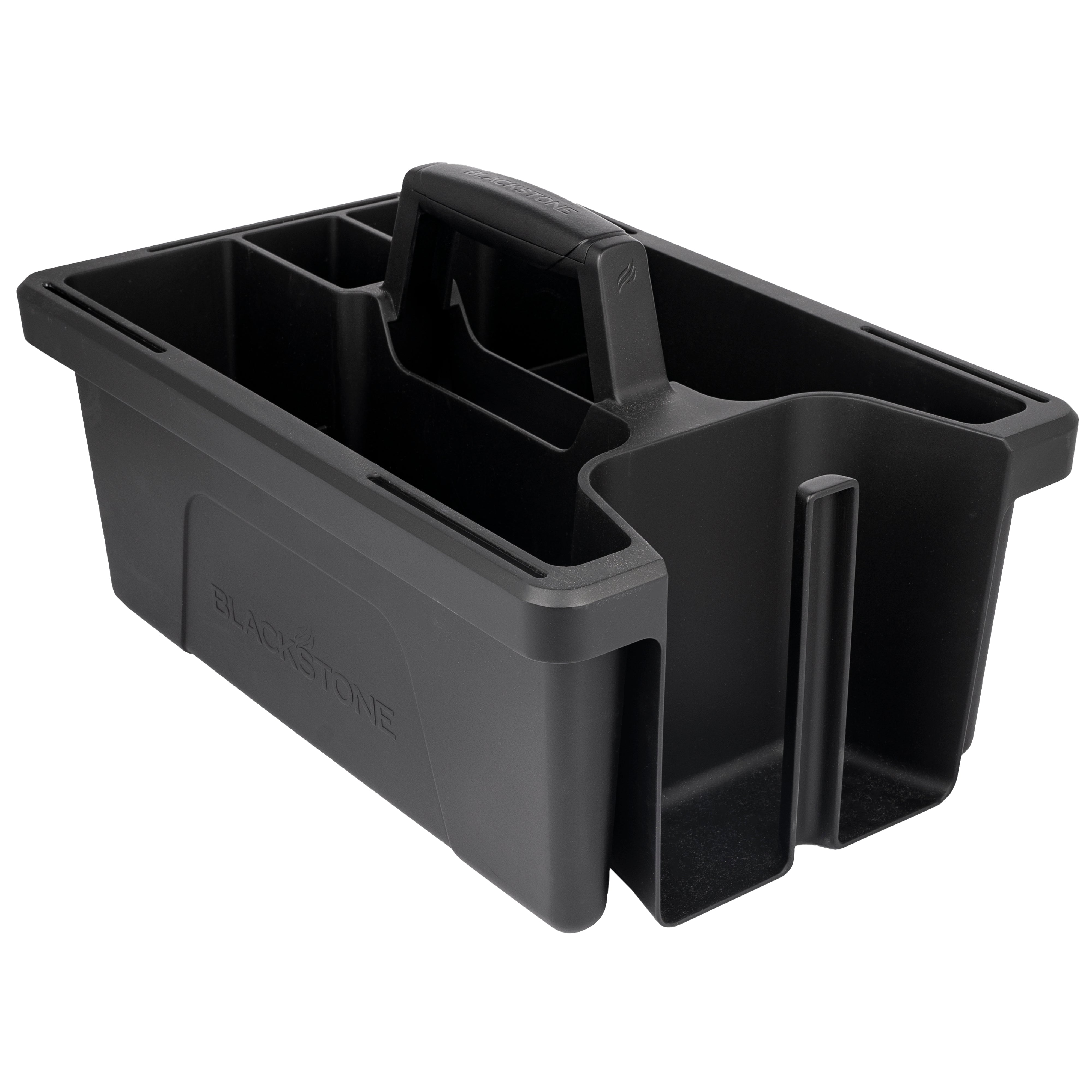 Non-Slip Griddle Tool Caddy Organizer - Heavy Duty Stainless Steel with 6 Hooks & 2 Storage Bins - Perfect for Blackstone, Camp Chef & Outdoor Grilling Accessories - Ideal for BBQ, Tailgating & Backyard Cooking