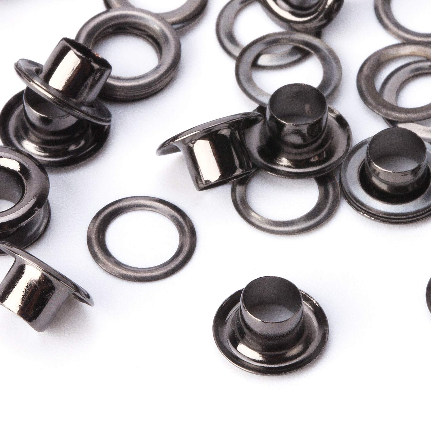 20mm Gun Metal Eyelets - Rust Proof Brass Grommets for Leather Crafts & Clothing