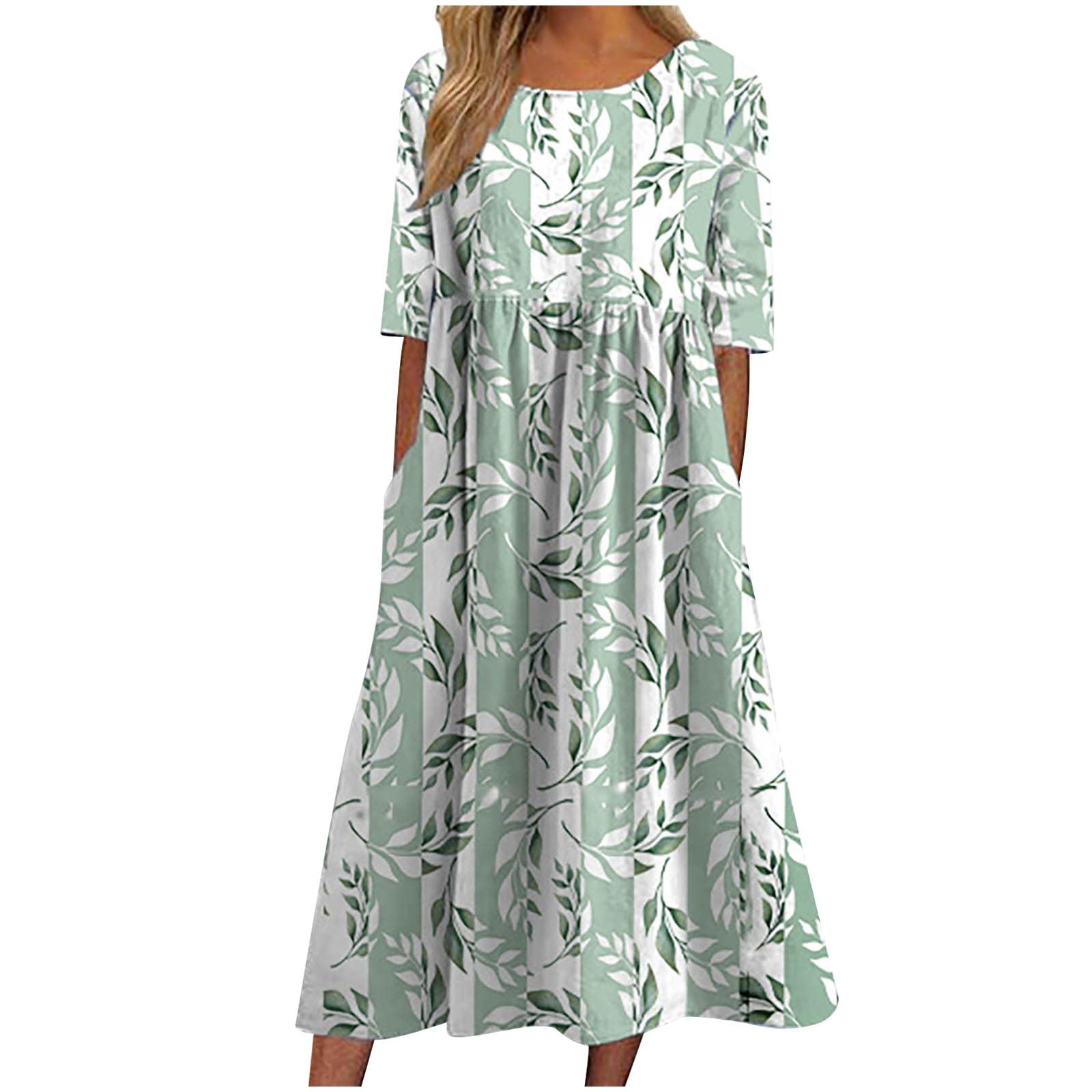 2023 Trendy Plus Size Women's Summer Dresses - Casual Floral Boho Shirt Dress with Pockets | Perfect for Beach Vacations, Spring Outings & Casual Wear