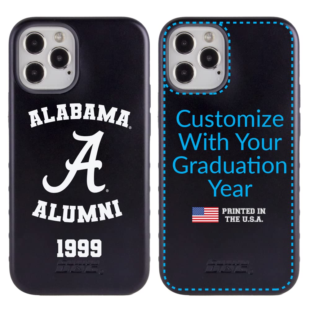 Alabama Crimson Tide iPhone 12/12 Pro Case - Custom Alumni Hybrid Protective Cover in Black | Perfect for Football Games, Campus Life & Showing Team Spirit