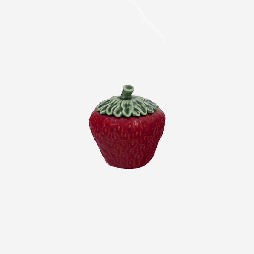 Bordallo Pinheiro Strawberry Design Ceramic Tureen - Elegant Serving Bowl for Fruits, Salads & Desserts | Perfect for Dining, Entertaining & Home Decor