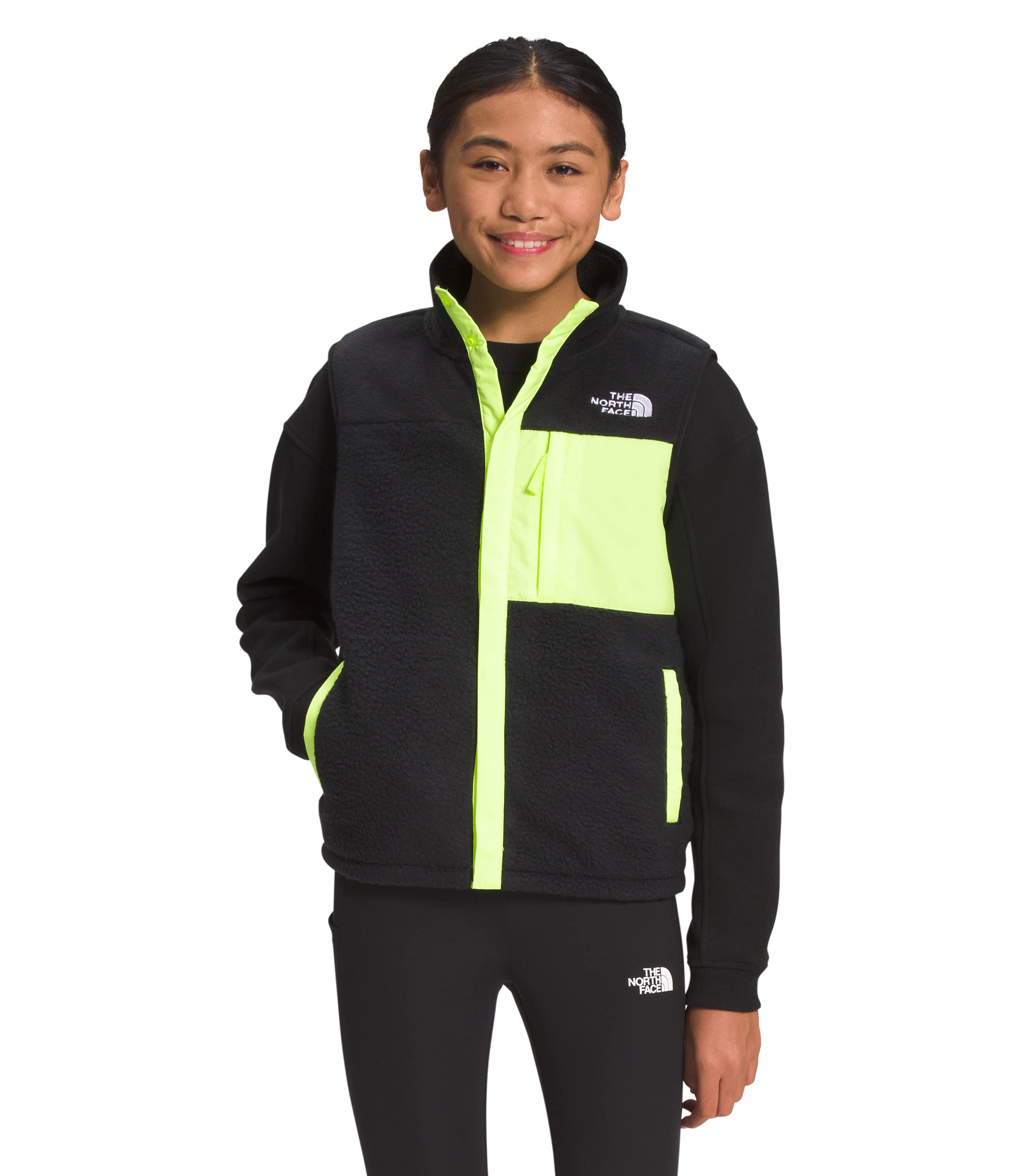 The North Face Teen Fleece Mashup Vest for Boys & Girls - Warm Youth Fleece Jacket for Outdoor Activities, Hiking, and School Wear