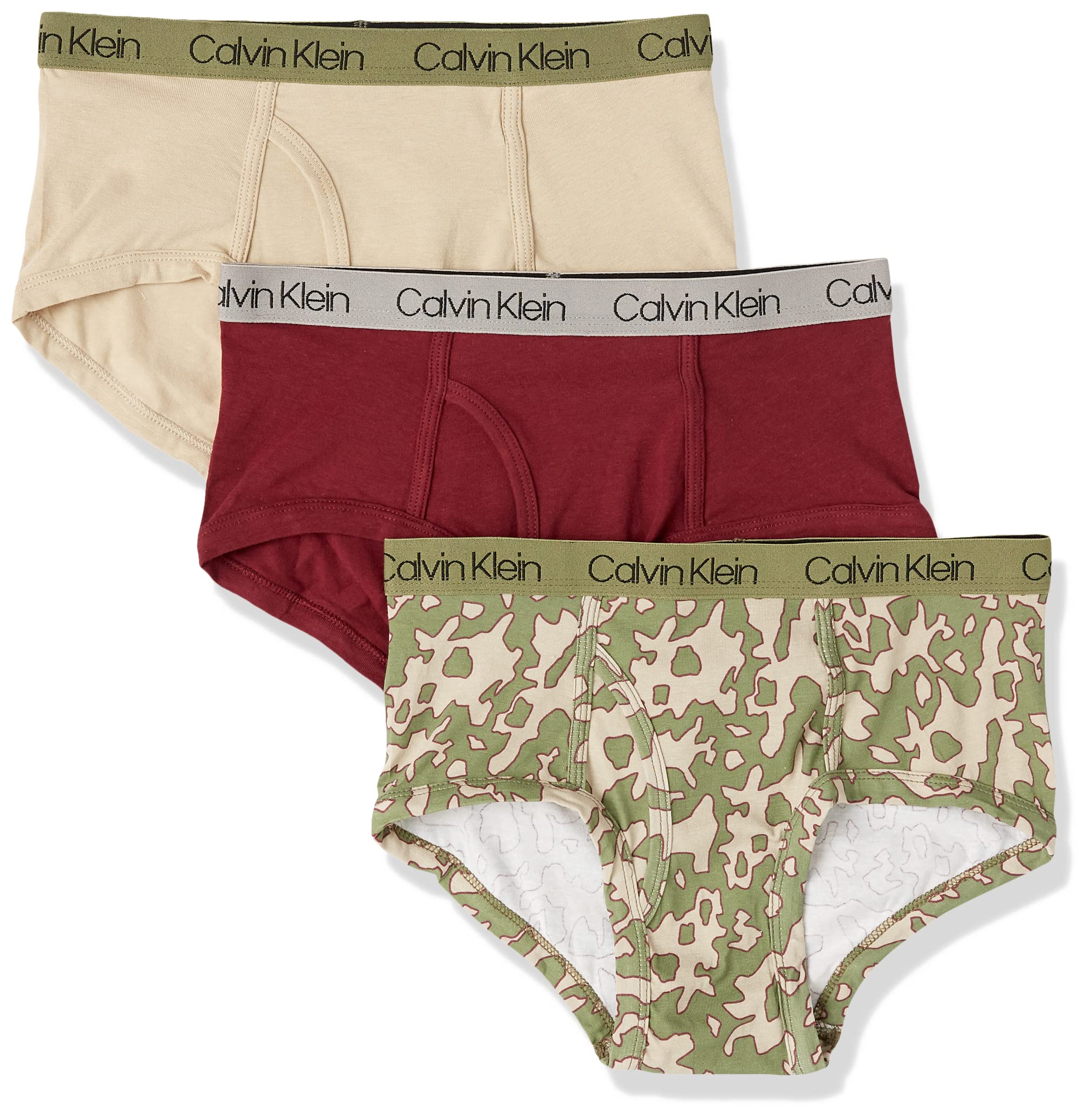 Calvin Klein Boys' Modern Cotton Briefs Underwear - Soft Multipack Underwear for Kids, Comfortable Everyday Wear for School & Playtime