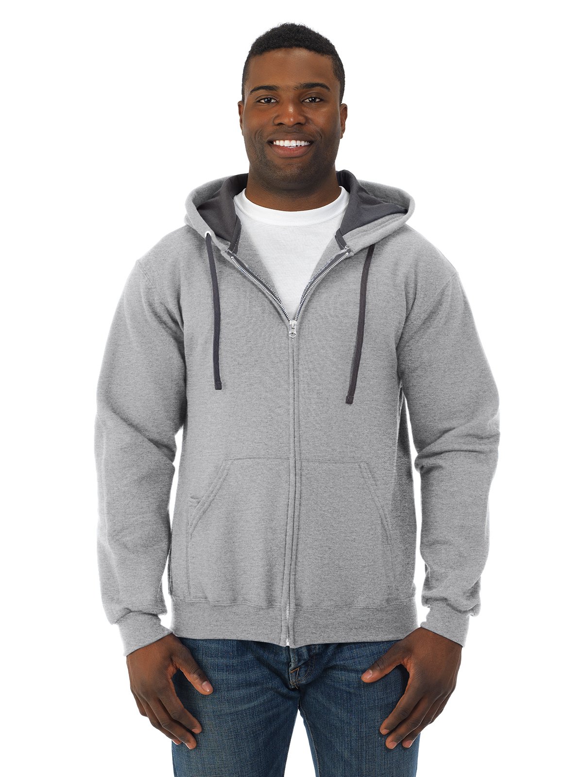 Fruit of the Loom Men's Soft Fleece Full Zip Hoodie Sweatshirt - Warm & Comfortable Pullover for Casual Wear, Outdoor Activities, and Gym Workouts