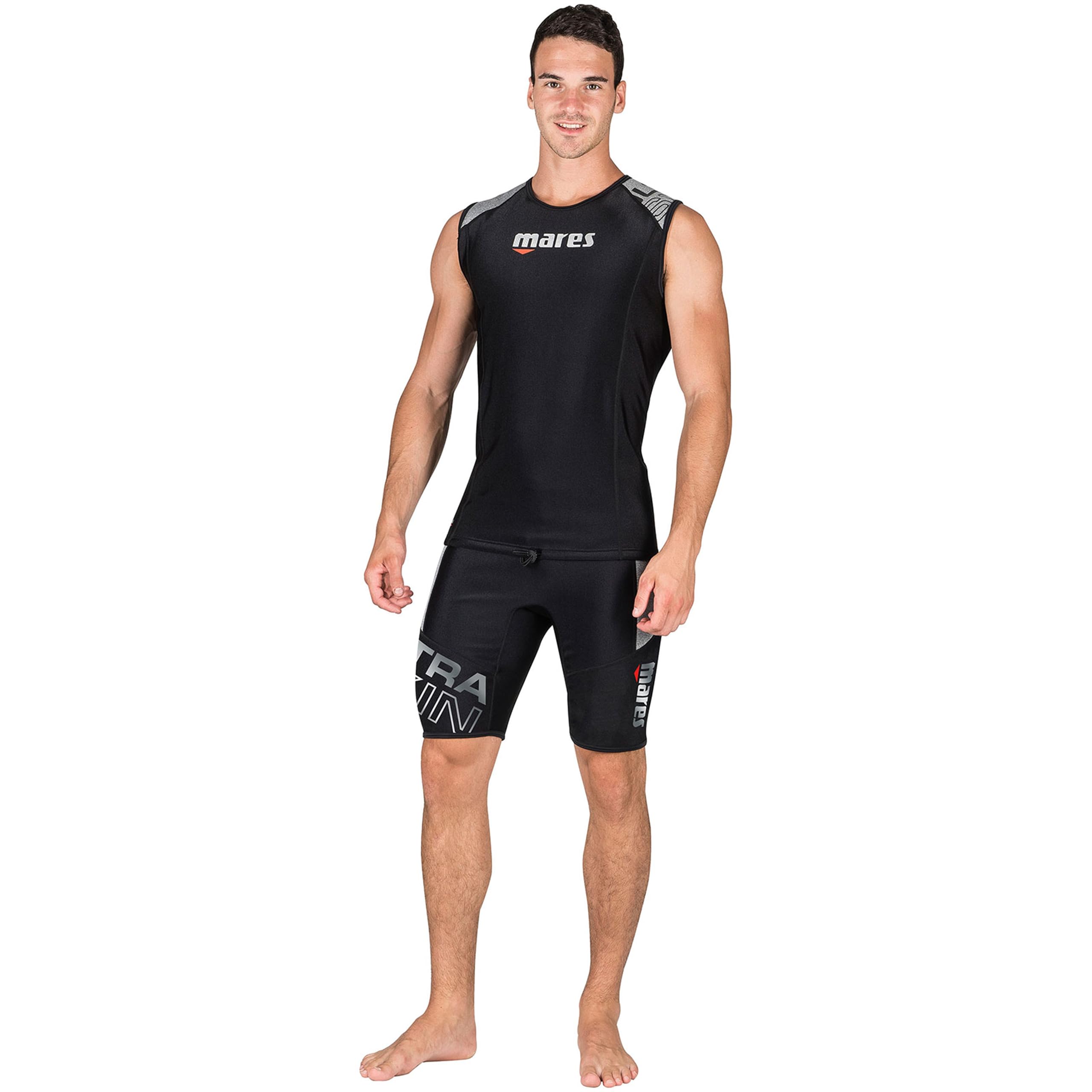 MARES Men's Ultra Skin Sleeveless Wetsuit Top - UPF 50+ Sun Protection for Scuba Diving, Surfing & Water Sports (No Hood) - Perfect Under Wetsuits & Drysuits