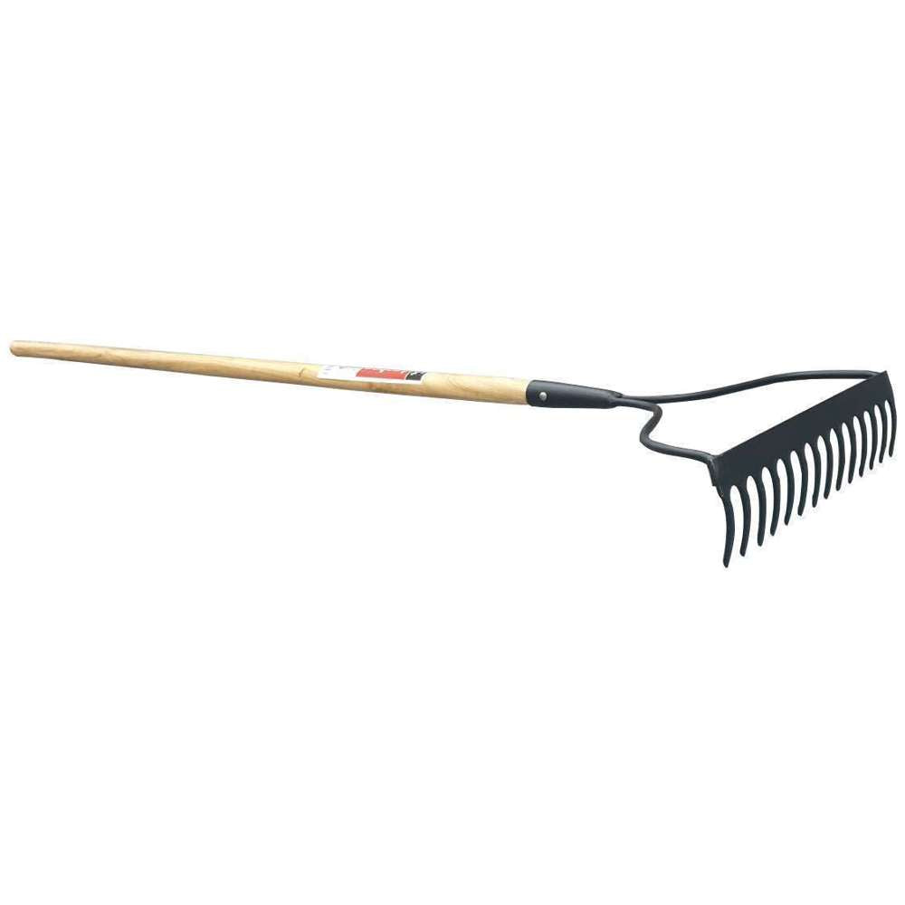 Anchor Pro Rake 14-Tine with Wooden Handle - Heavy Duty Garden Tool for Landscaping, Yard Work & Leaf Cleanup