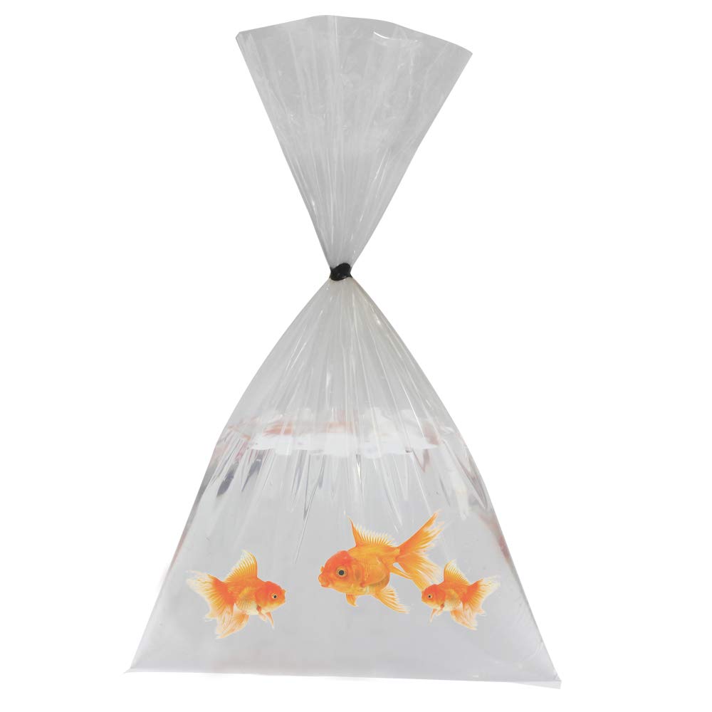 100 Pack 9x15 Inch Clear Plastic Fish Bags - Food Grade, Leakproof & Recyclable Polyethylene Bags for Live Fish Transport - Ideal for Aquarium Storage, Fishing Trips, and Pet Store Use (2 Mil Thickness)