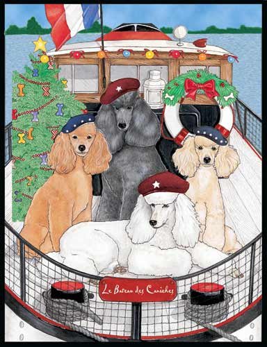 10 Pipsqueak Poodle Christmas Holiday Greeting Cards with Red Envelopes - Cute Dog Themed Xmas Cards for Family, Friends & Coworkers - Perfect for Holiday Wishes, Office Parties & Gift Exchanges
