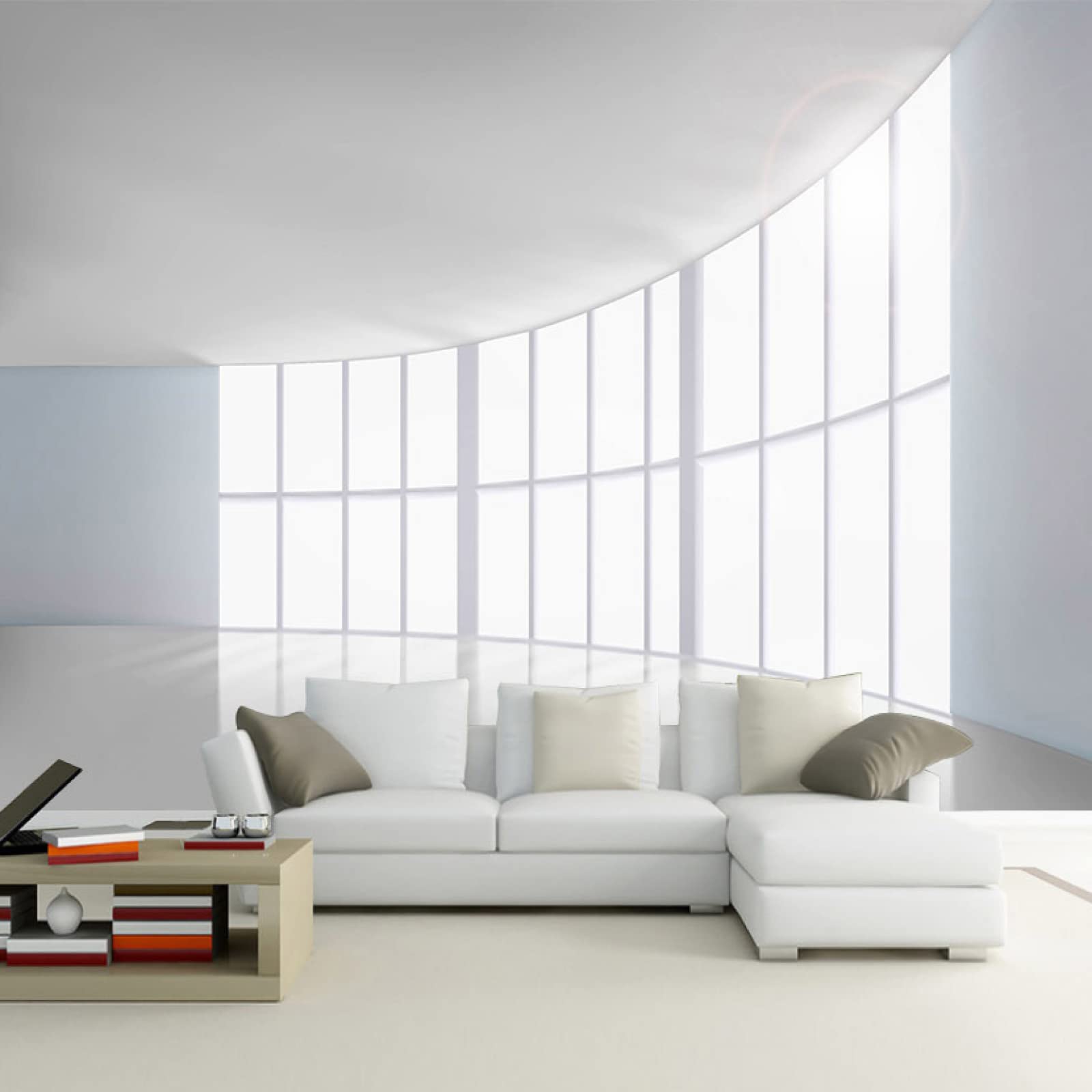 3D Modern Abstract Space Expansion Wallpaper Mural - 137x100 Inches Large Wall Decor for Living Room, Bedroom, Behind TV - Peel and Stick Self-Adhesive Wall Art for Home & Office Interior Design
