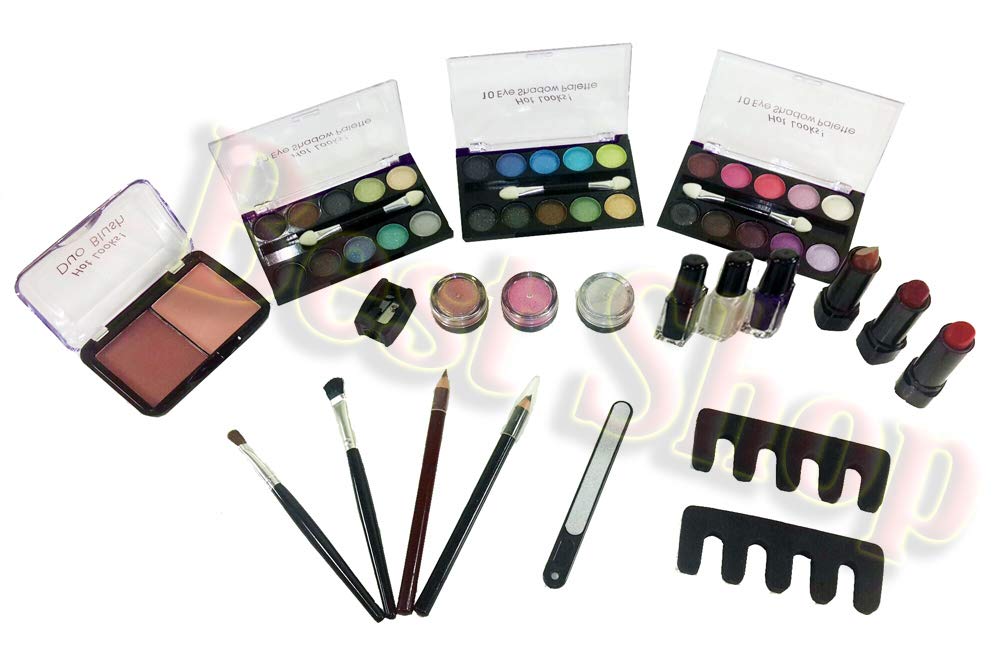 52-Piece Professional Makeup Kit by Lady De | Full Face Cosmetics Set for Women | Perfect for Everyday Use, Bridal & Party Makeup