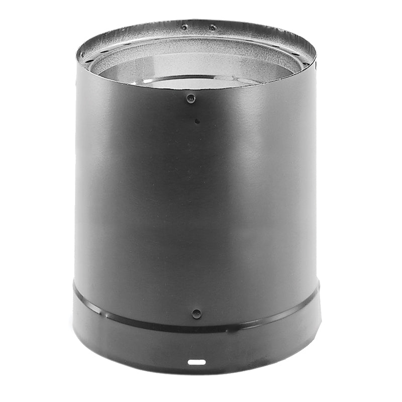 DuraVent DVL 8-Inch Diameter x 18-Inch Long Double Wall Black Stove Pipe - High-Temperature Venting for Wood Stoves & Fireplaces