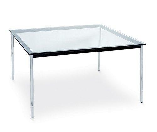 Le Corbusier LC10 Modern Glass Top Dining Table 48