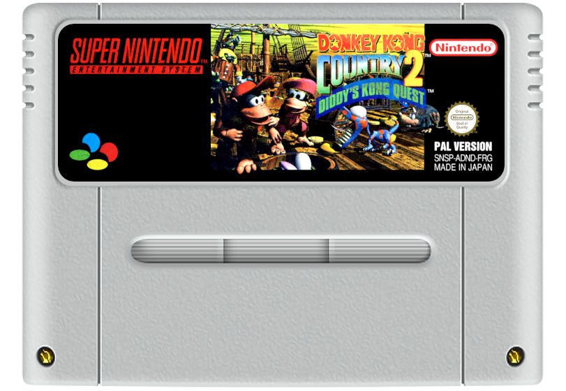 Donkey Kong Country 2: Diddy's Kong Quest - SNES Game Cartridge (PAL Version) | Classic Super Nintendo Entertainment System Retro Game | Perfect for Collectors & Nostalgic Gaming Sessions