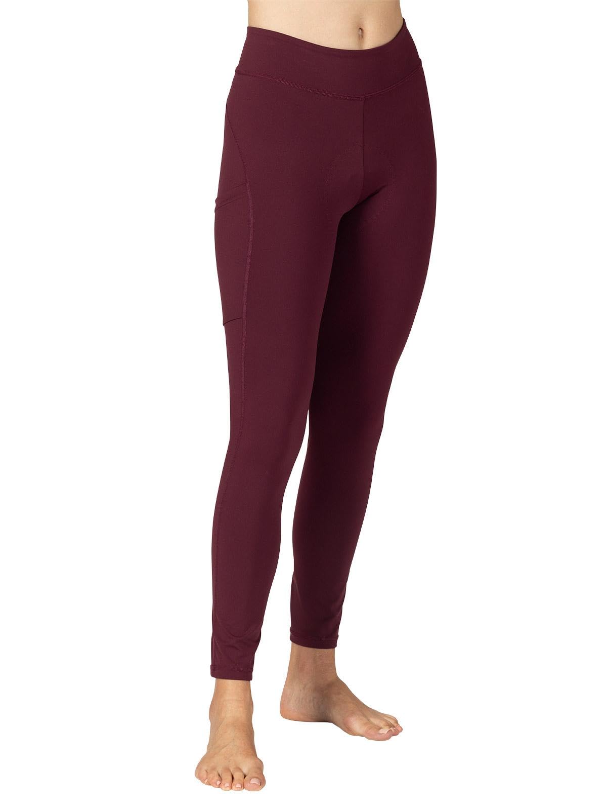 **Women's Terry Cycling Bike Pants with Padding - High Waisted 27.5