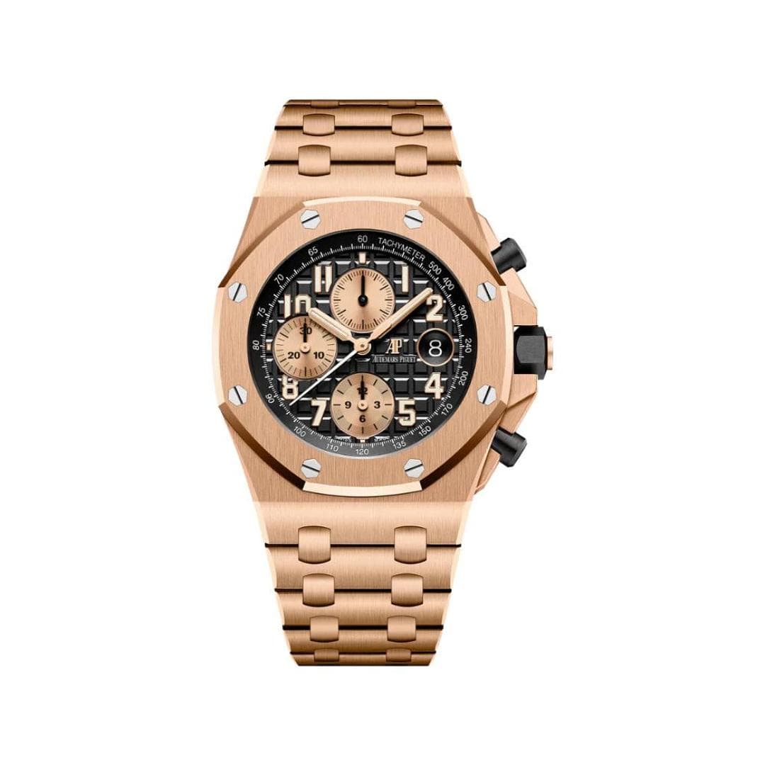 Audemars Piguet Royal Oak Offshore 26470OR Chronograph Men's Watch - 18K Rose Gold Case & Bracelet - Luxury Sports Timepiece for Business, Gala & Special Occasions