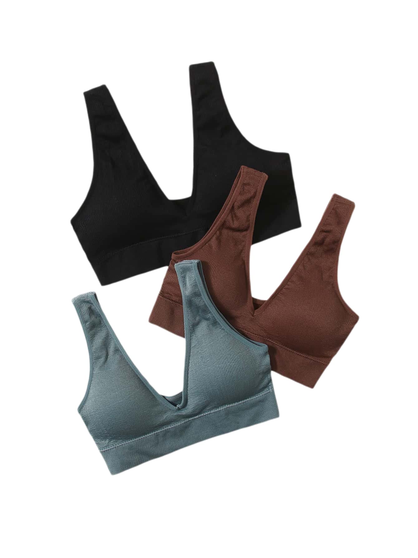 Milumia Women's 3 Pack High Support Seamless Sports Bra - Workout, Yoga, Running, Gym & Activewear for Women - Perfect for Fitness, Training & Daily Wear