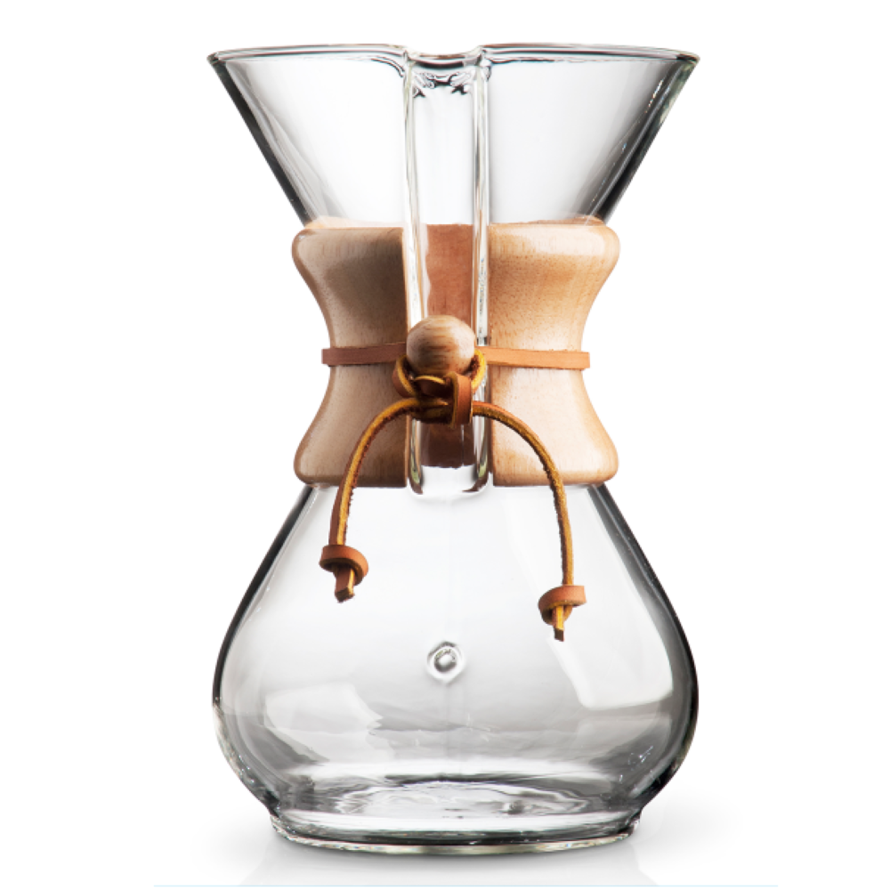 Chemex 6 Cup Classic Pour Over Coffee Maker - Glass Carafe with Wood Collar & Leather Tie for Drip Brewing - Perfect for Home, Office & Specialty Coffee Shops