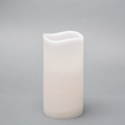 Richland Large LED Pillar Candles with Wavy Top - 12 Pack (4