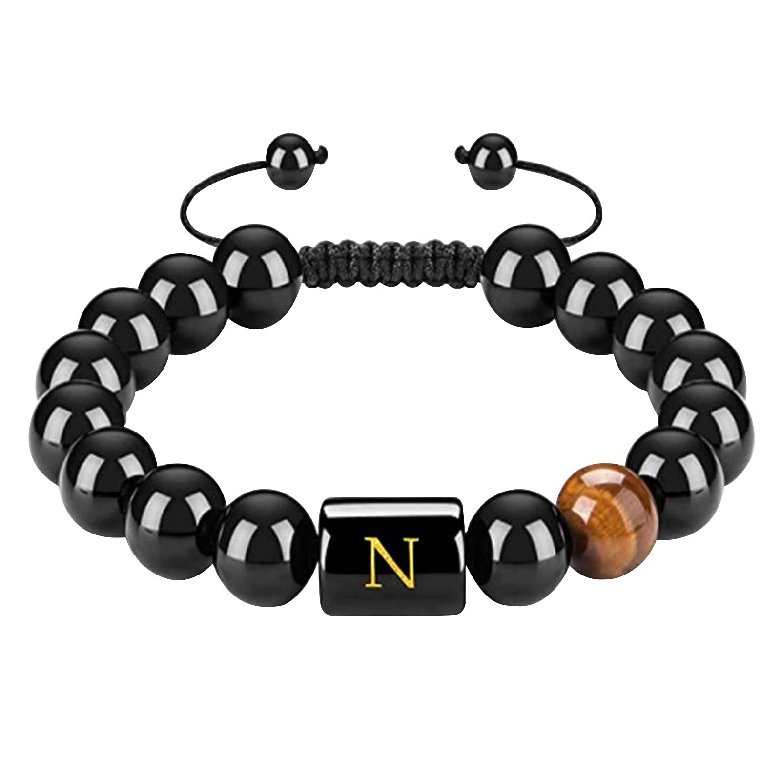 2021 Fashion Black Obsidian Bracelet - Adjustable Magnetic Therapy Anklet for Weight Loss & Wellness, Natural Hematite Bead Gemstone Prayer Bracelet for Men & Women | Perfect for Meditation, Yoga & Spiritual Healing