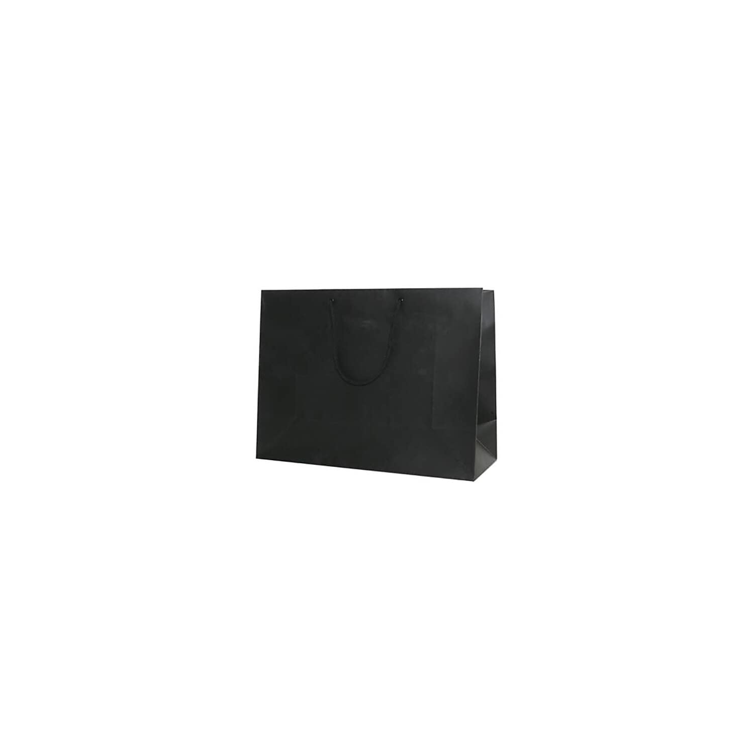 JAM Paper Rope Handle Gift Bags - 17x13x6 Black Matte (100 Pack) for Parties & Events