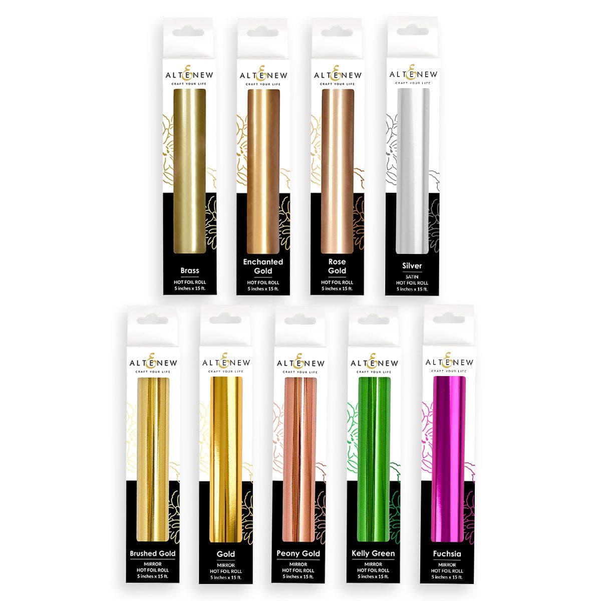 Premium Hot Foil Roll Bundle for Card Making, Scrapbooking & DIY Crafts - Gold & Silver Foil Sheets for Stamping, Gift Wrapping & Home Decor