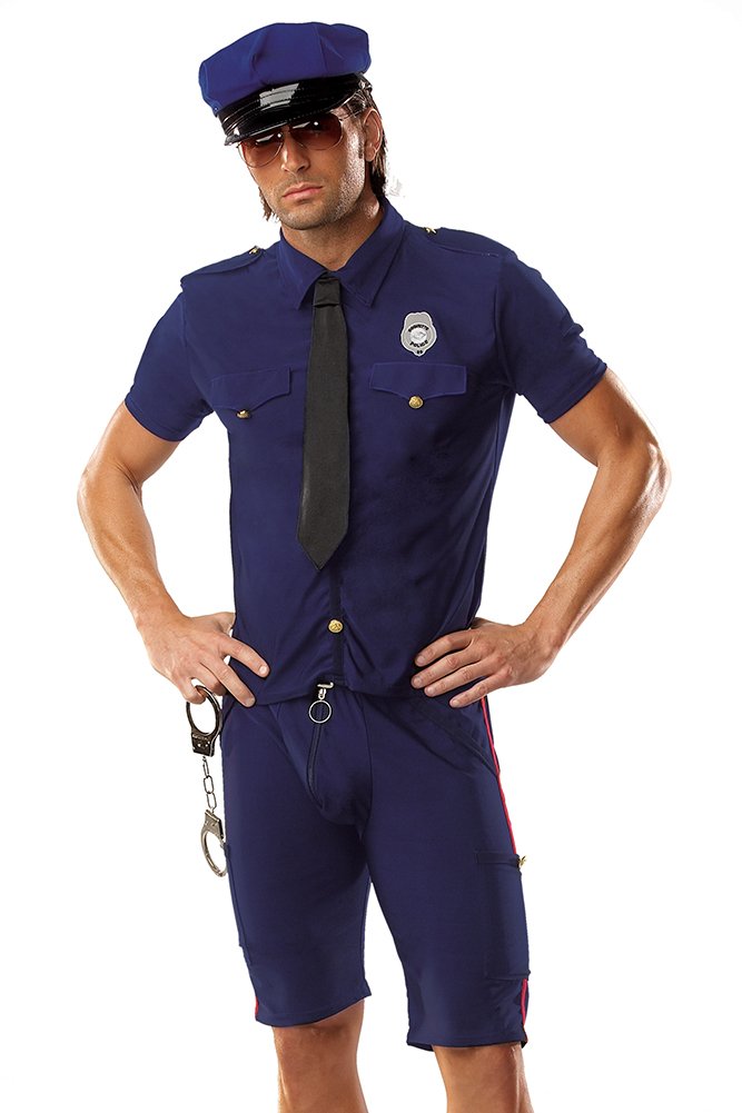 Coquette Men's M K Police Officer Costume - Authentic Cop Uniform for Halloween, Cosplay & Themed Parties