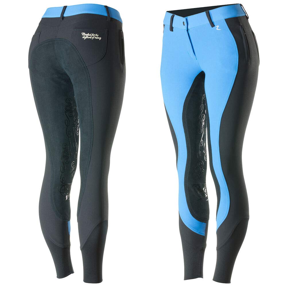 HORZE Women's Kiana Full Seat Breeches - Equestrian Riding Pants for Horseback Riding & Training - Comfortable & Durable for English Riding & Show Jumping