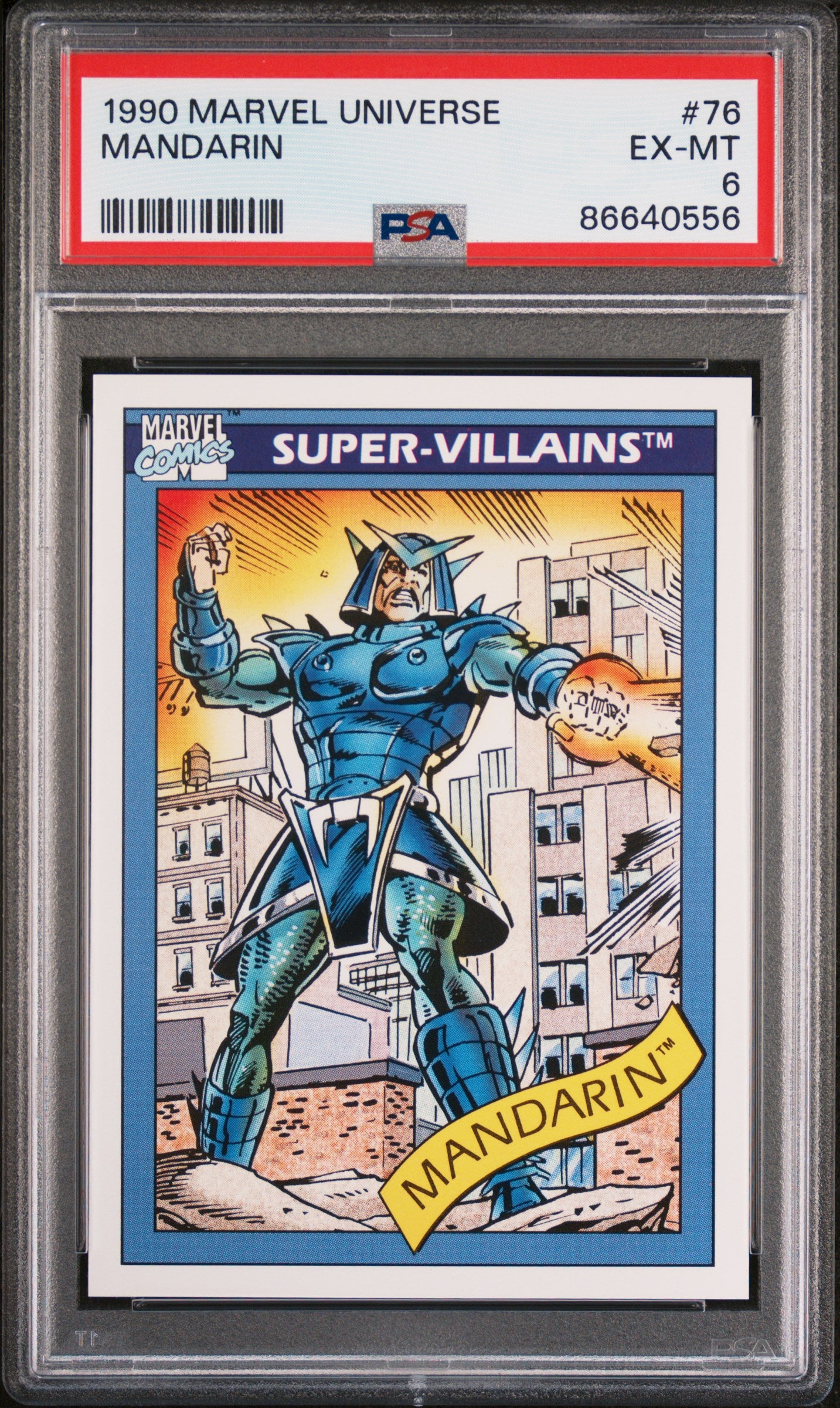 1990 Marvel Universe Mandarin #76 PSA 6 Graded Comic - Rare Collectible for Superhero Fans & Comic Book Investors | Perfect for Display, Gifting, and Marvel Collections