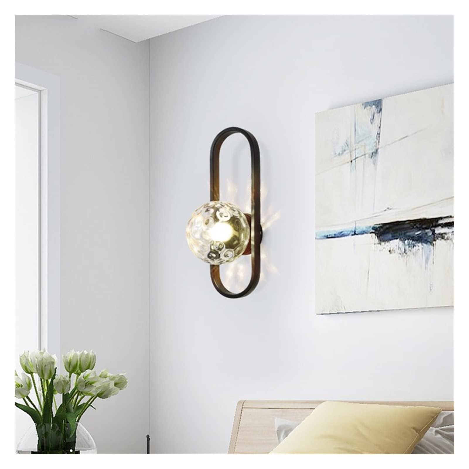 Modern LED Wall Lamp - Gold & Black Home Lighting Fixture for Living Room, Bedroom, Corridor - Indoor Wall Mount Light AC 90-260V | Perfect for Ambient Lighting, Accent Decor & Nighttime Illumination