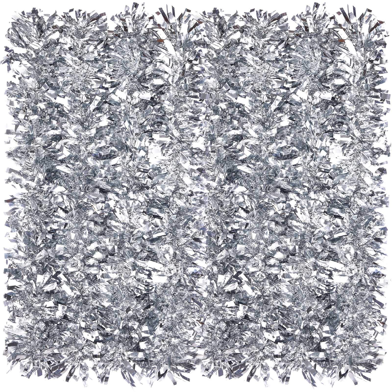 Silver Metallic Christmas Tinsel Garland - 26.2 ft Shiny Holiday Tree Decor for Xmas, Weddings & Birthday Parties | Indoor/Outdoor Hanging Decoration for Home, Office & Festive Events