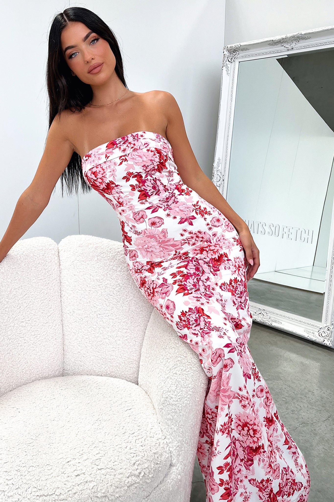Charms Maxi Dress - Pink Floral Print Summer Beach Dress for Women | Perfect for Vacations, Weddings & Outdoor Parties