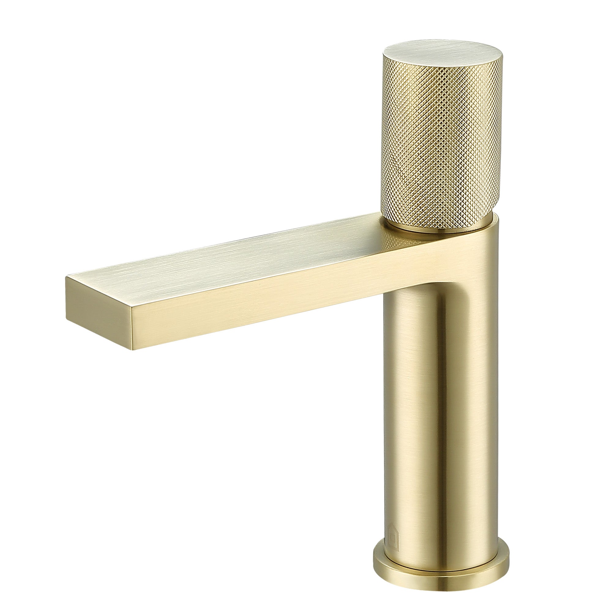 Ancona Isla Single Handle Brushed Champagne Gold Bathroom Faucet - Modern Water-Saving Design for Sink, Vanity & Powder Room