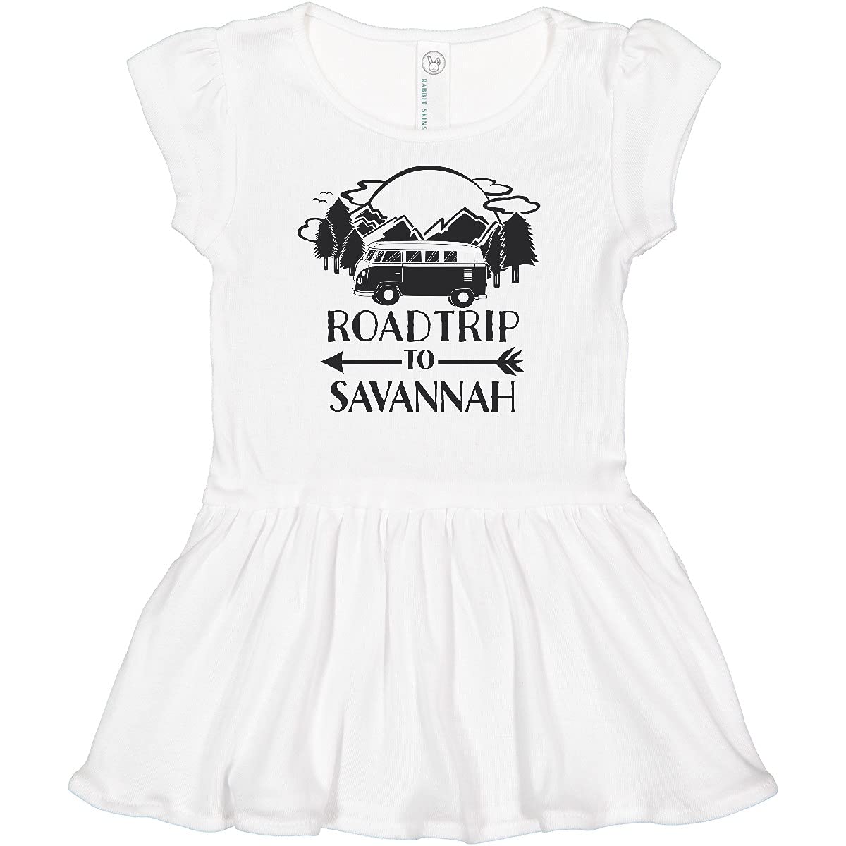 Inktastic Road Trip to Savannah Baby Girl Dress - Cute Travel Outfit for Infants, Perfect for Family Vacations & Photo Shoots