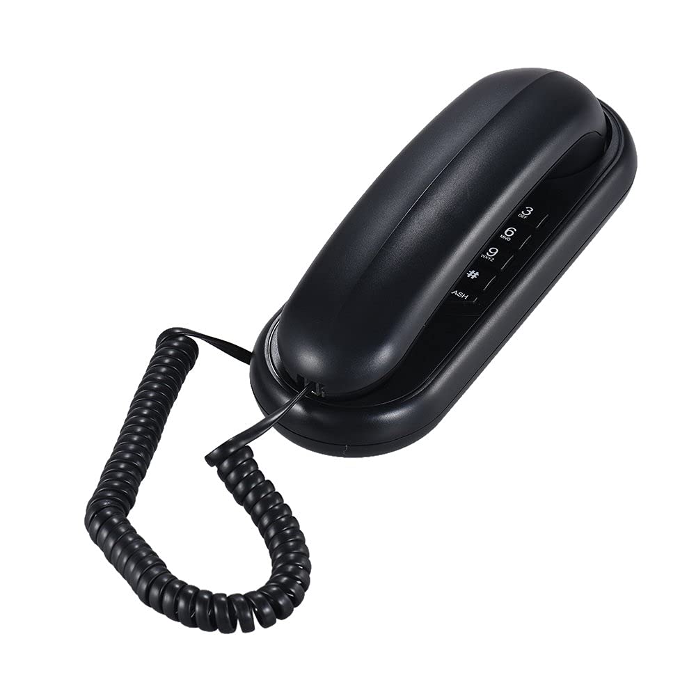 AWJ Corded Telephone with Pause/Redial/Flash Function - Wall Mountable Home & Office Phone for House, Call Center, Hotel, Business | Reliable Landline Communication Solution