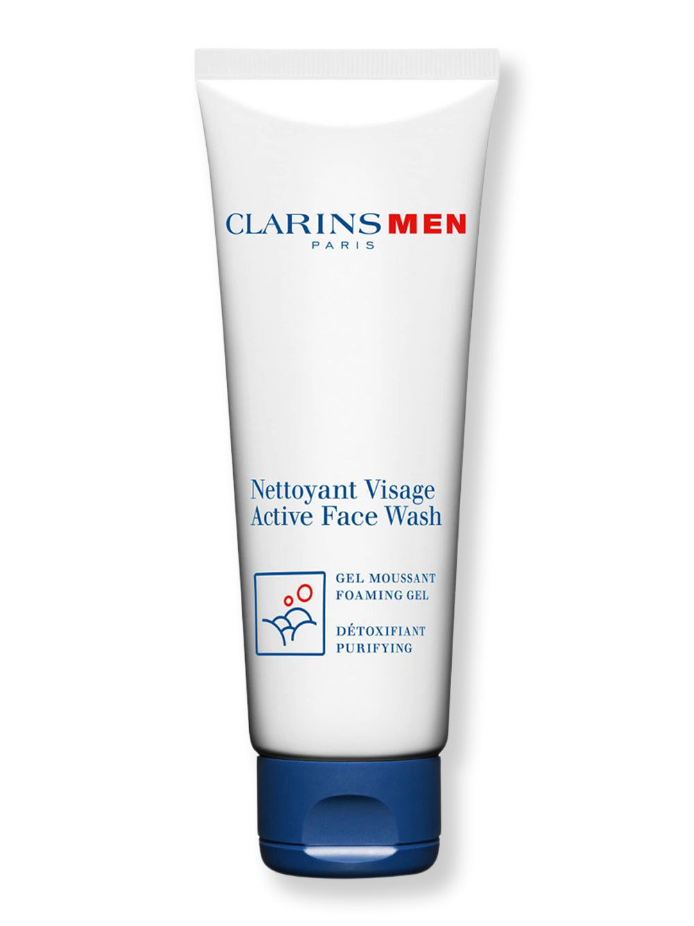 Clarins Men Active Face Wash - Deep Cleansing & Hydrating Facial Cleanser for Men | Oil Control & Anti-Aging | Daily Skincare Routine for Gym & Work