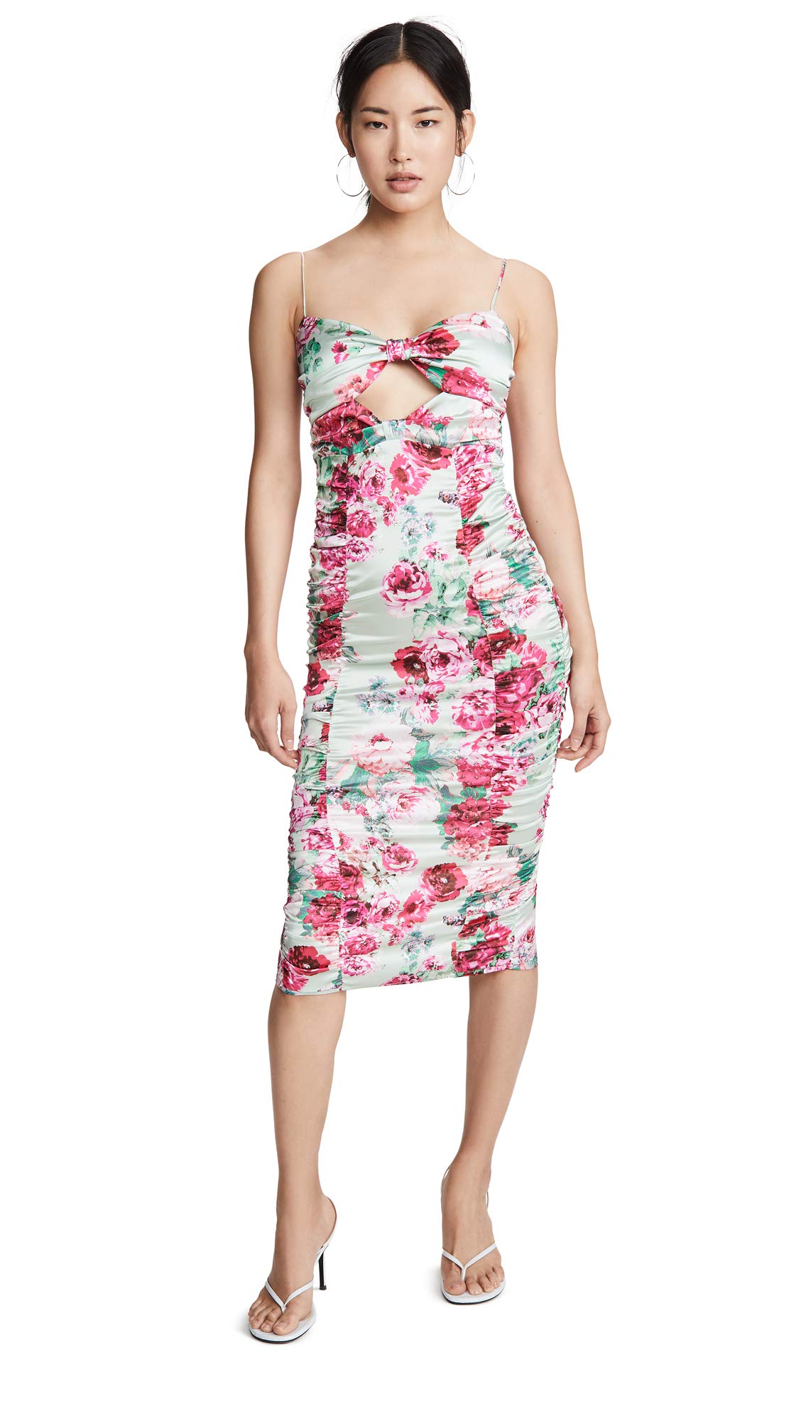 For Love & Lemons Women's Bodycon Dress - Sexy Tight Fitted Mini Dress for Night Out, Party & Date Night | Floral Lace & Mesh Details | Perfect for Club, Cocktail Events & Special Occasions
