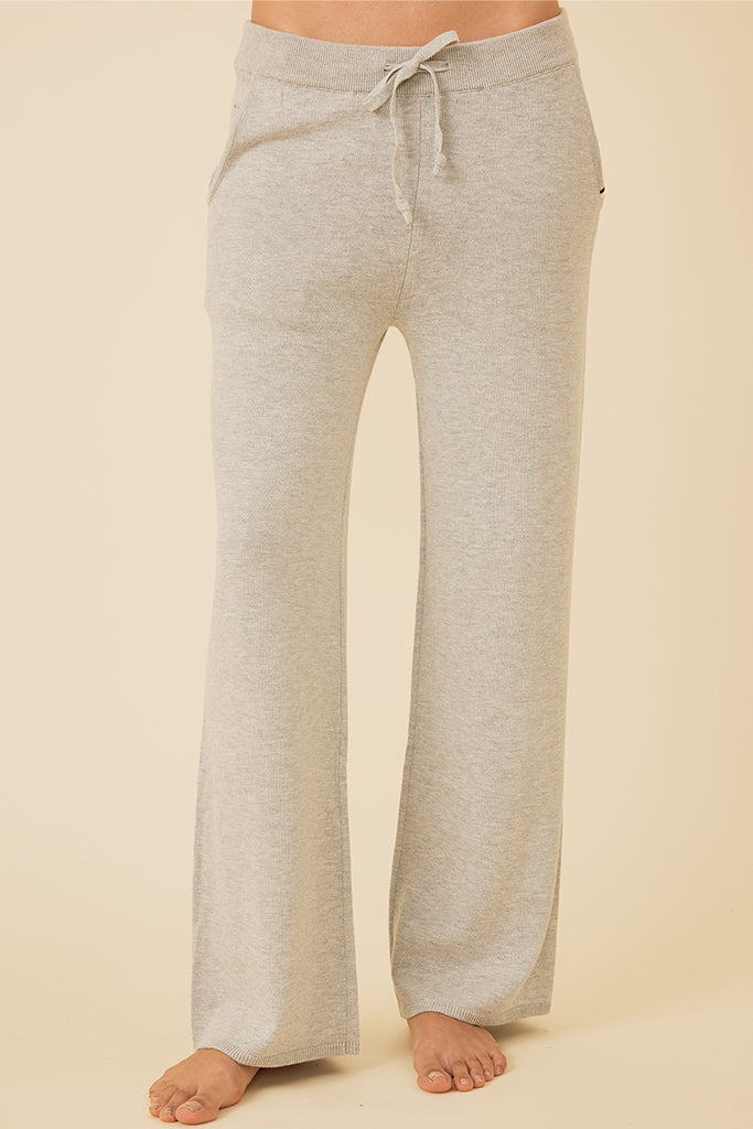 One Grey Day Bianca Cropped Pants - Heather Grey Women's High Waisted Casual Trousers for Work, Office & Everyday Wear