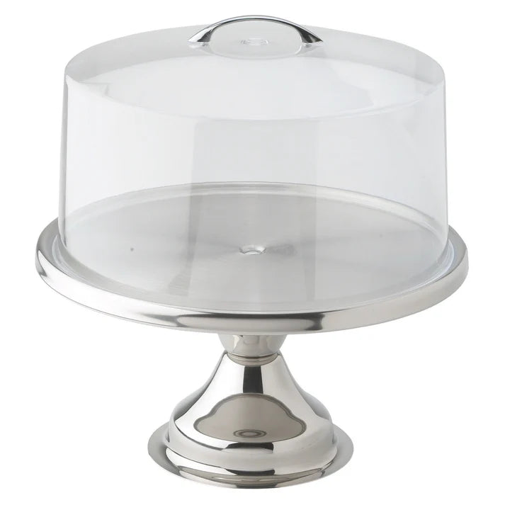 Winco 13-Inch Round Silver-Plated Cake Stand for Wedding, Birthday, and Dessert Display - Elegant Serving Tray for Parties and Special Events