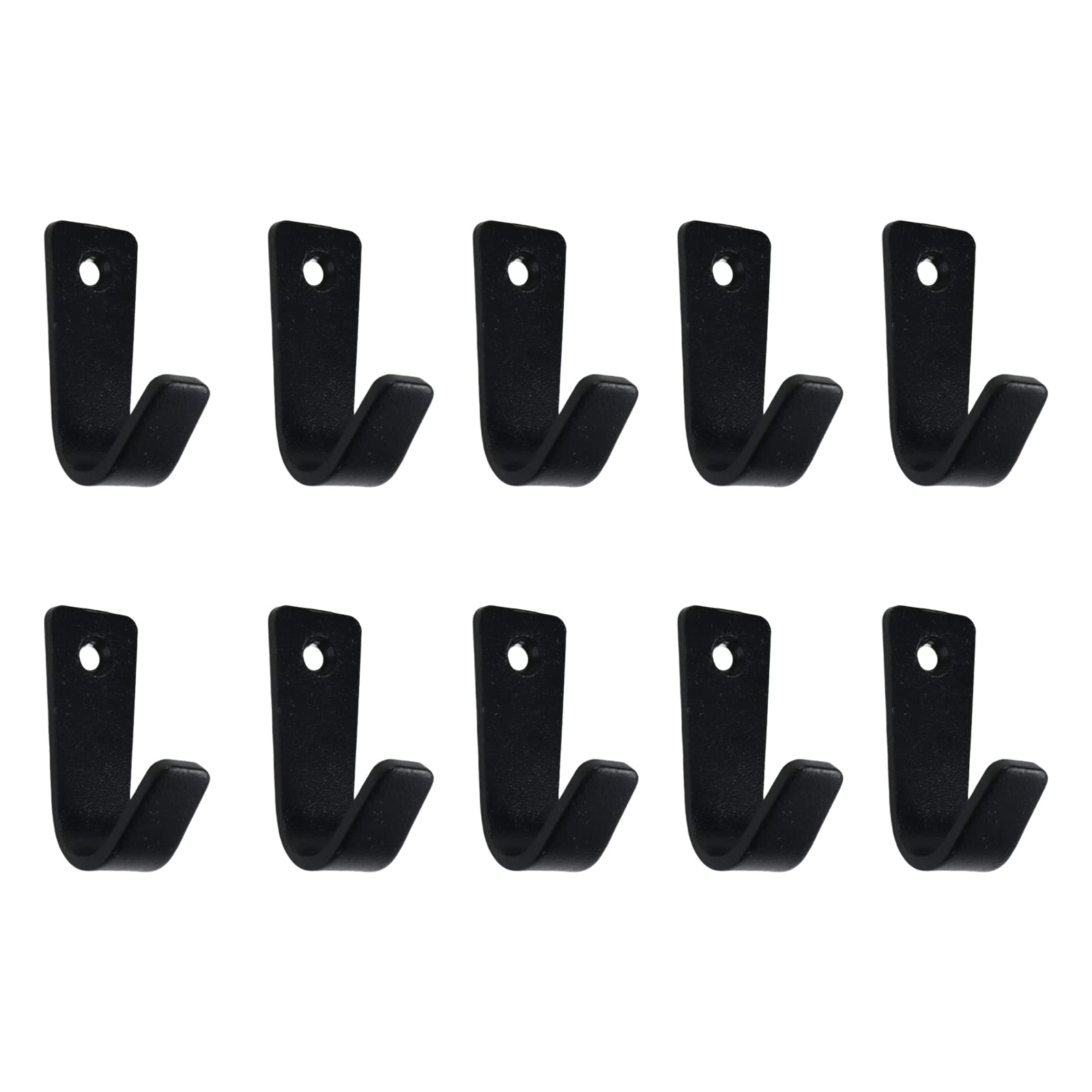10-Pack Black 304 Stainless Steel Bathroom Hooks - Heavy Duty Wall Mounted Towel Hanger for Bathroom, Kitchen, Laundry Room Organization - Rustproof & Durable Household Storage Solution