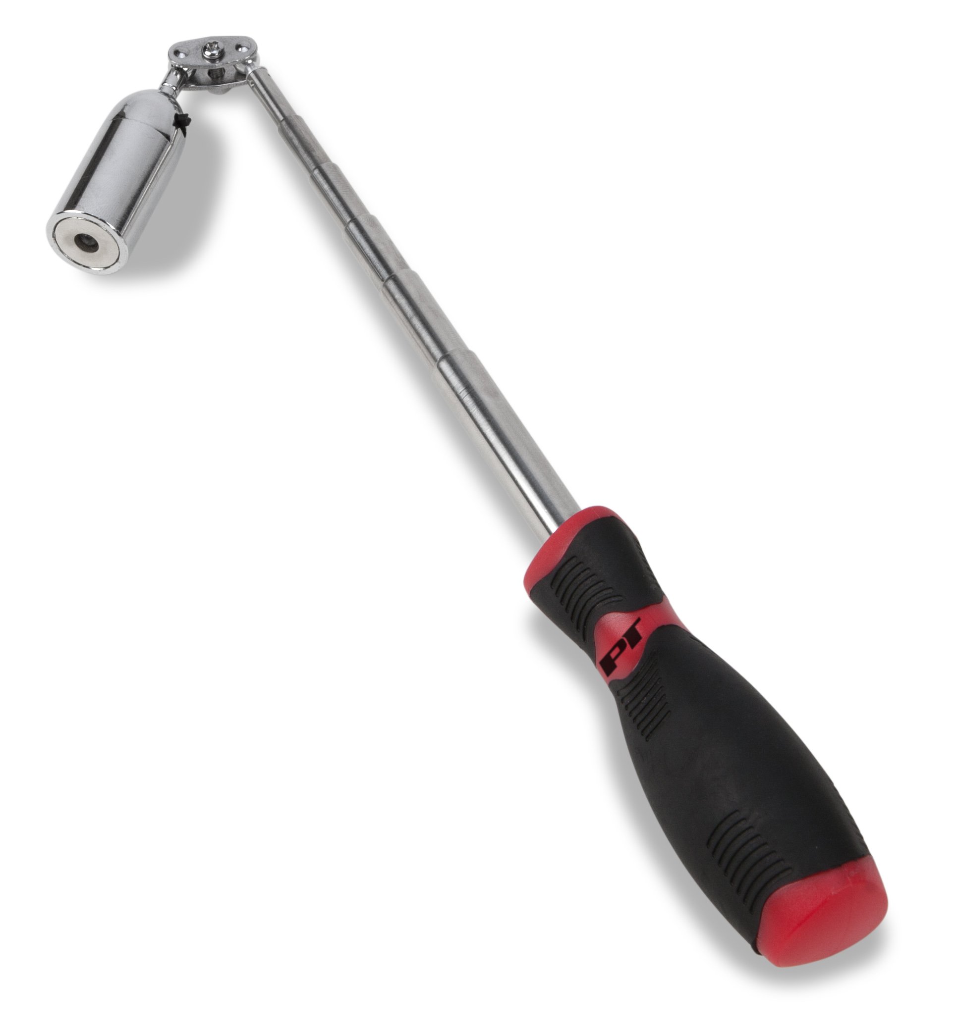 Performance Tool W1927 Swivel LED Magnetic Pickup Tool - 360° Rotating Magnetic Pick Up with Bright LED Light for Mechanics, DIY & Home Repairs - Perfect for Dropped Screws, Nuts & Small Metal Parts in Tight Spaces