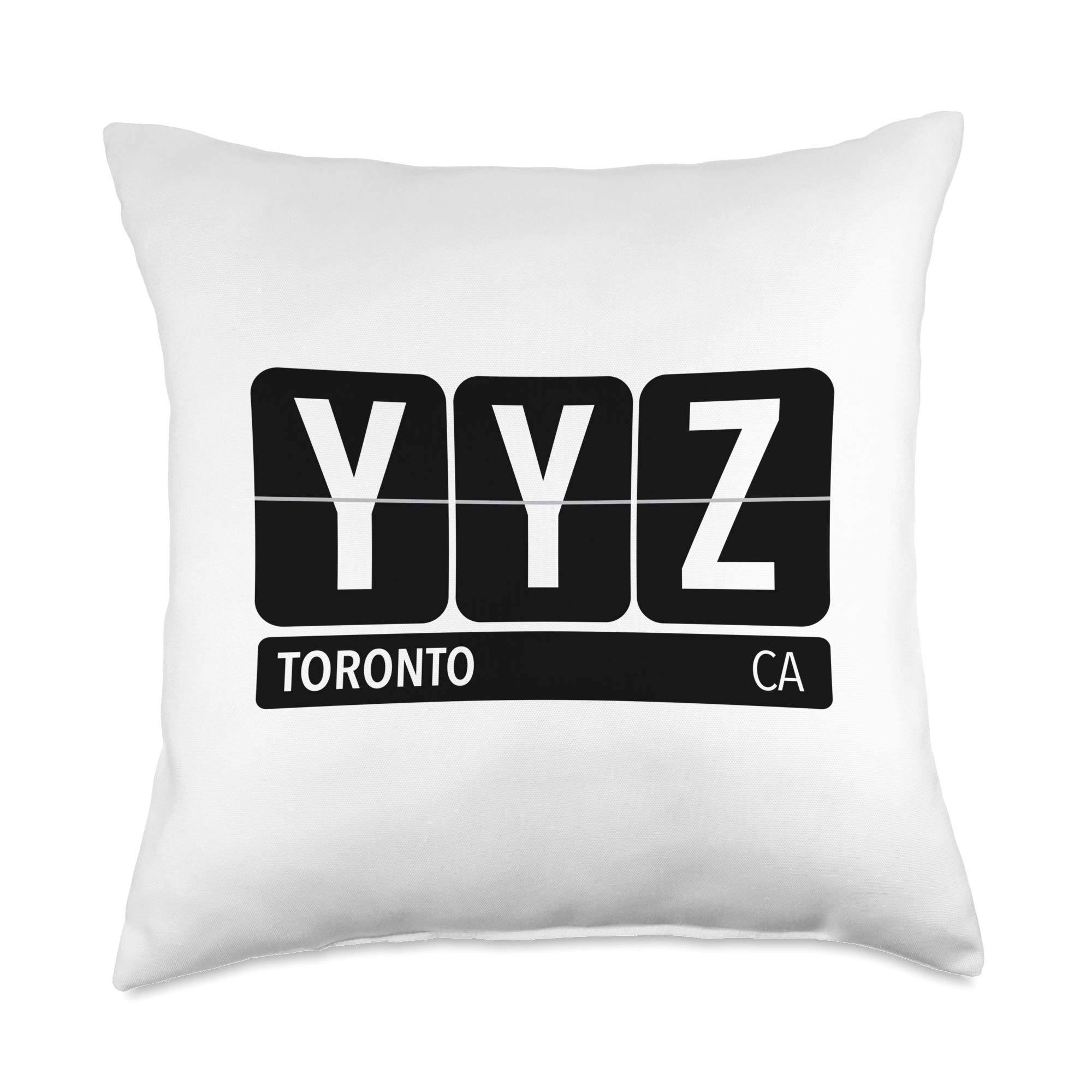 Toronto Canada Travel Souvenir White Text Throw Pillow - Perfect for Home Decor, Gifts & Travel Lovers