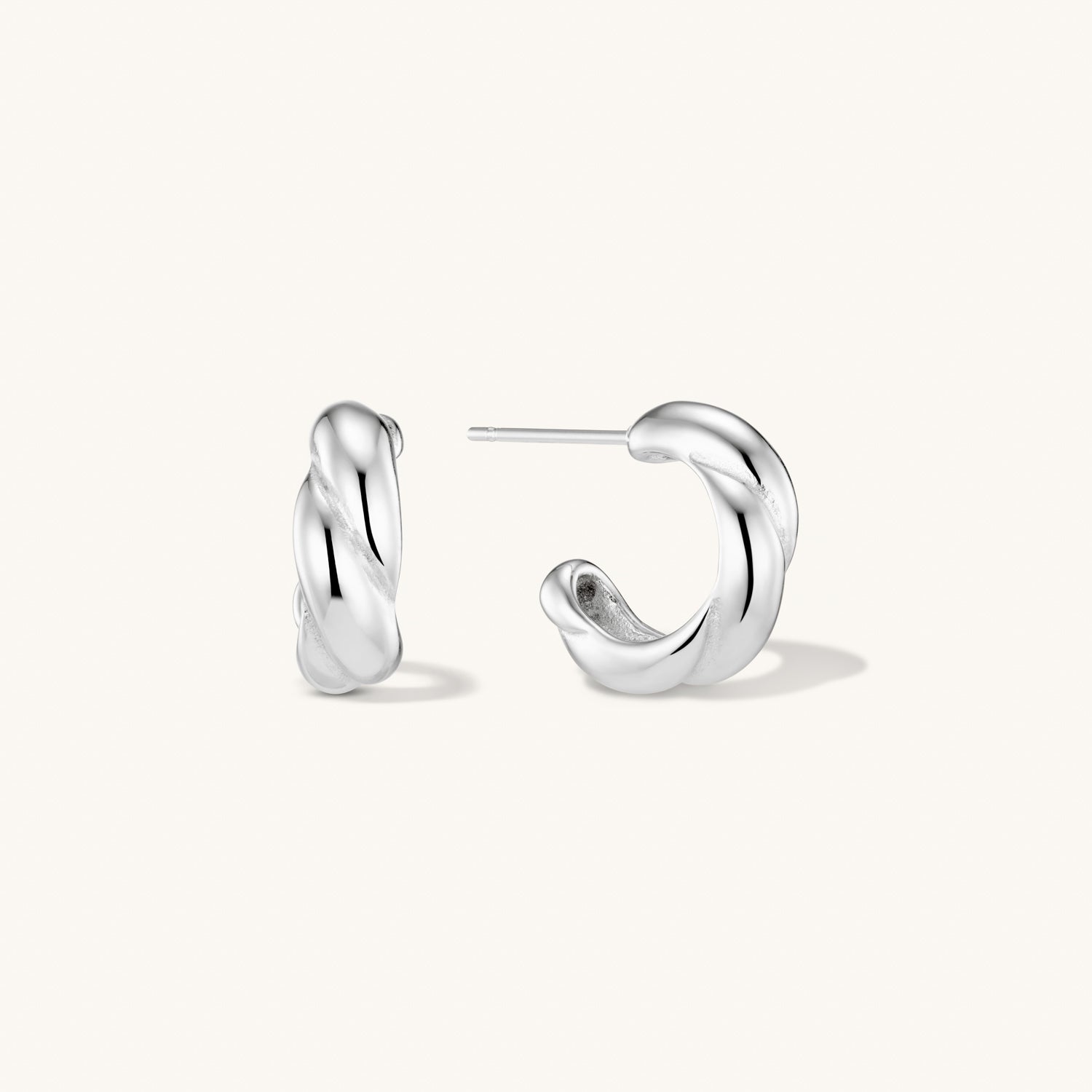 Allure Hoops Silver Earrings for Women - Elegant Sterling Silver Hoop Earrings for Everyday Wear | Perfect for Gifts, Parties, and Special Occasions