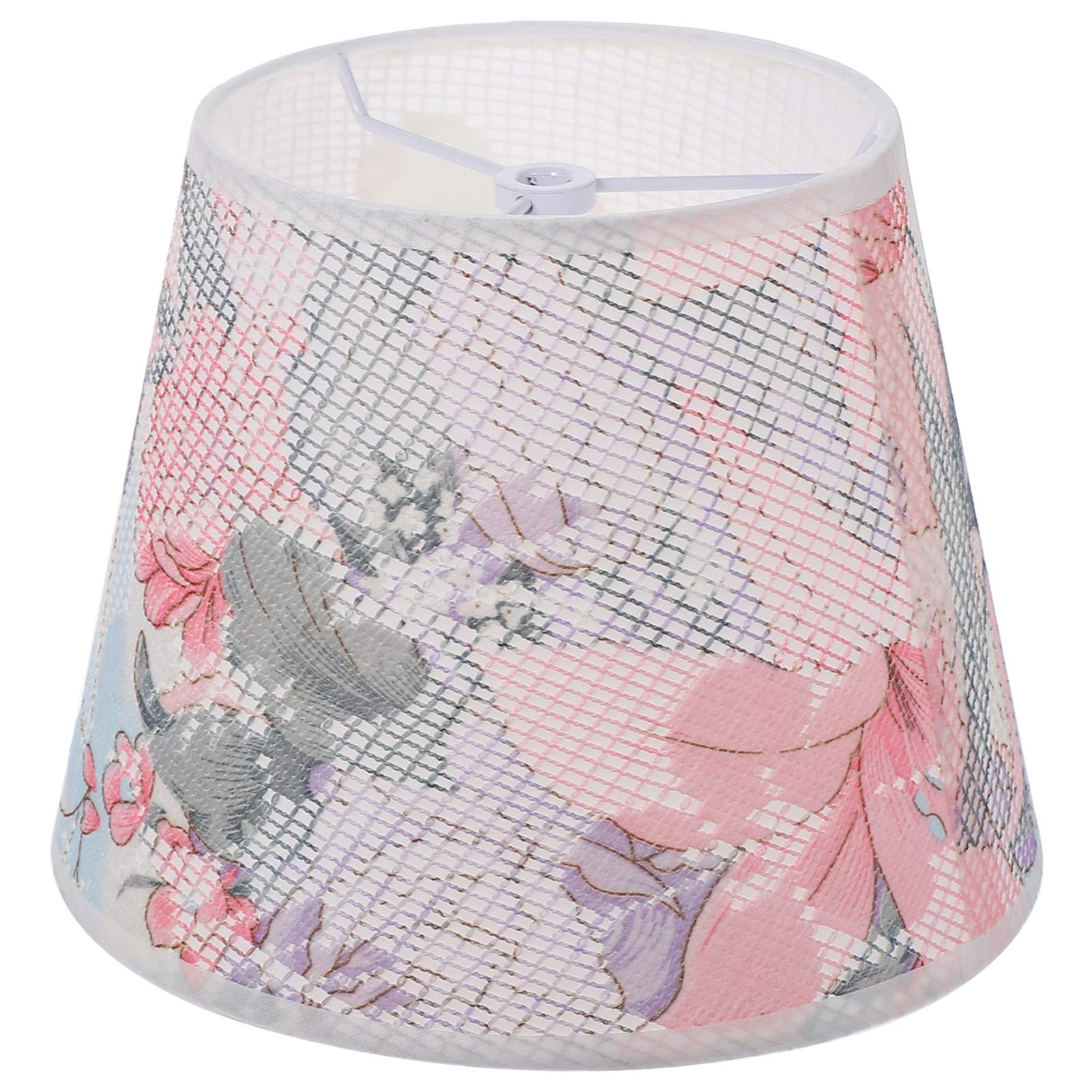 Lurrose Barrel Fabric Lampshade - 8.6x8.6x6.6 Inch Clip-On Shade for Table Lamps, Floor Lights & Chandeliers - Perfect for Living Room, Bedroom & Office Lighting Decor