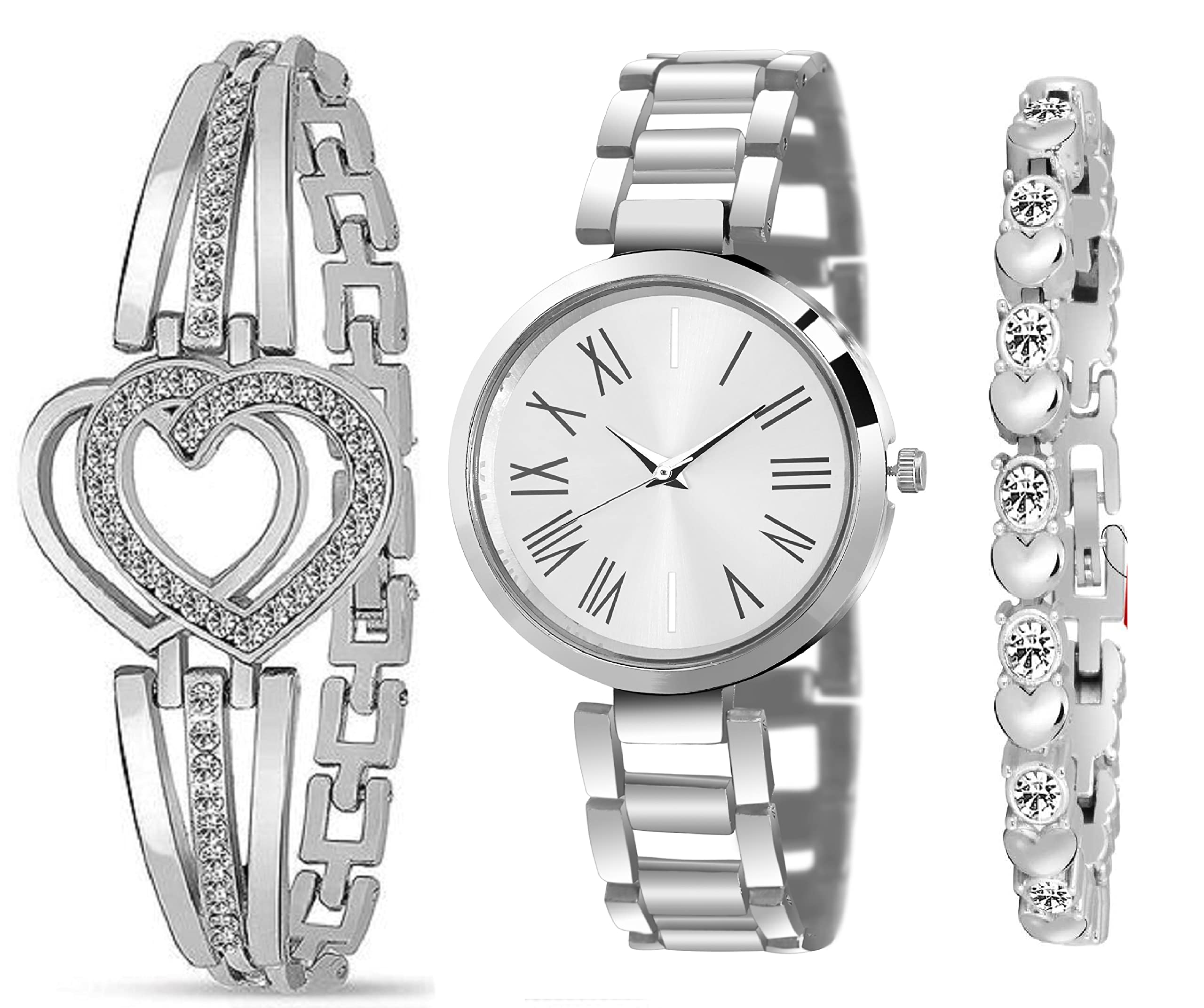 Stylish Trendy Women's Watch and Bracelet Set - Fashionable Combo for Girls & Ladies (SR-947 AT-947) - Perfect for Everyday Wear, Parties & Gift Giving